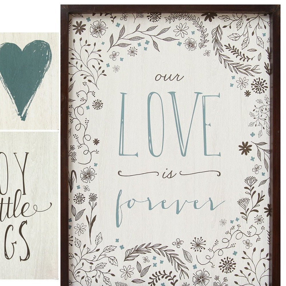 24 X 1 X 18 5Pcs Multi-Color Love Is Forever Wall Art - Tuesday Morning-Wall Art