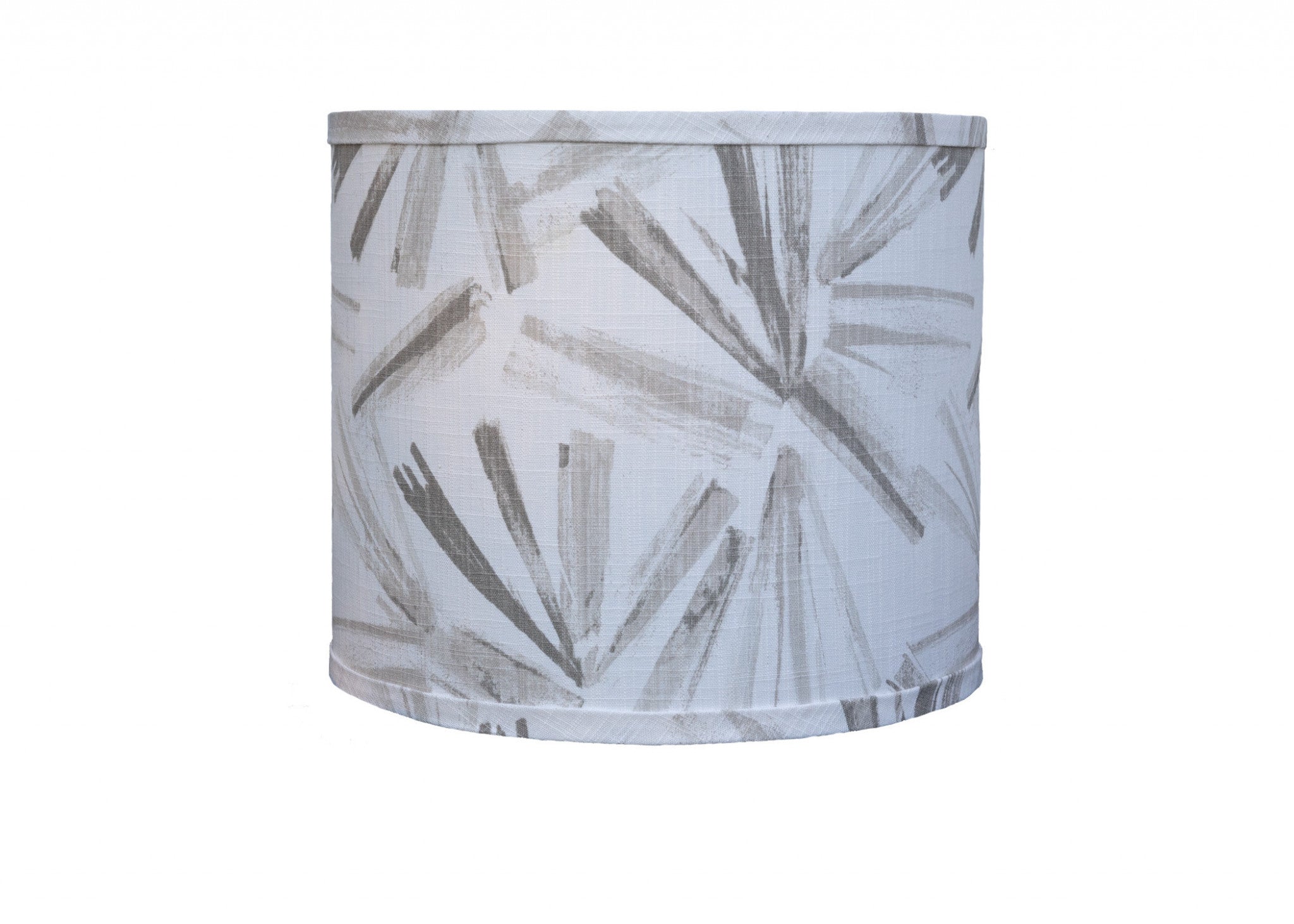 26" White Candlestick Table Lamp With Gray Taupe Abstract Shade - Tuesday Morning-Table Lamps