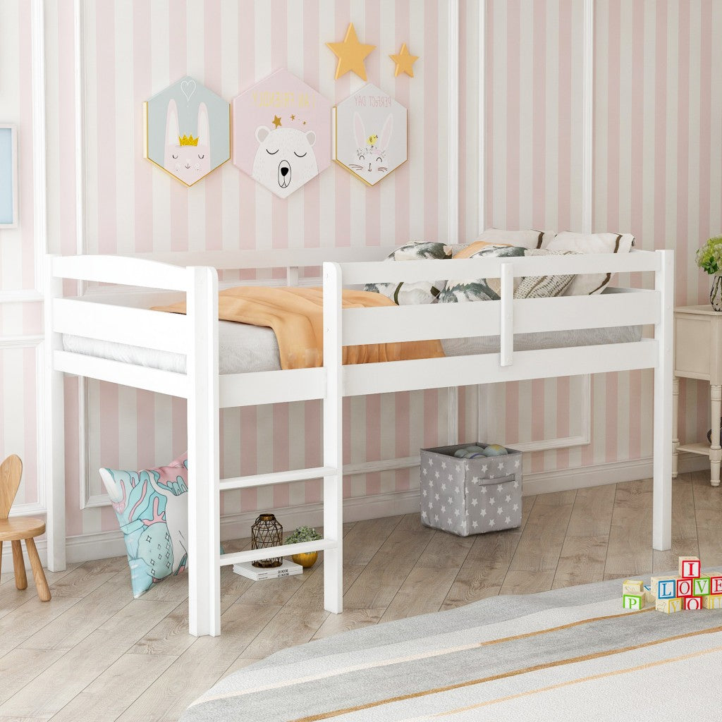 White-Twin-Size-Lof-Loft-Bed-Beds-&-Bed-Frames