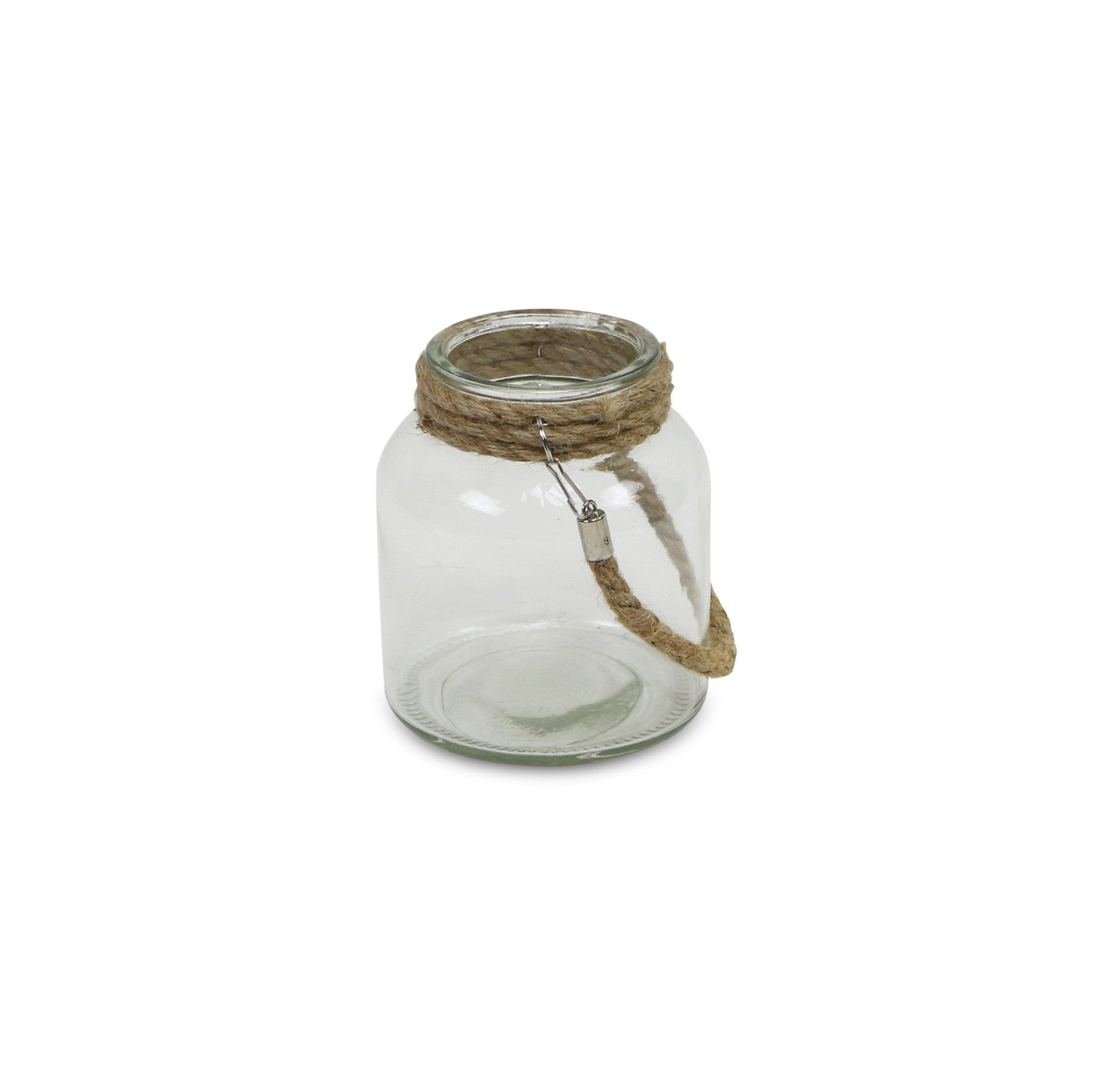 6" Clear and Brown Glass Jar with Rope - Tuesday Morning-Sculptures