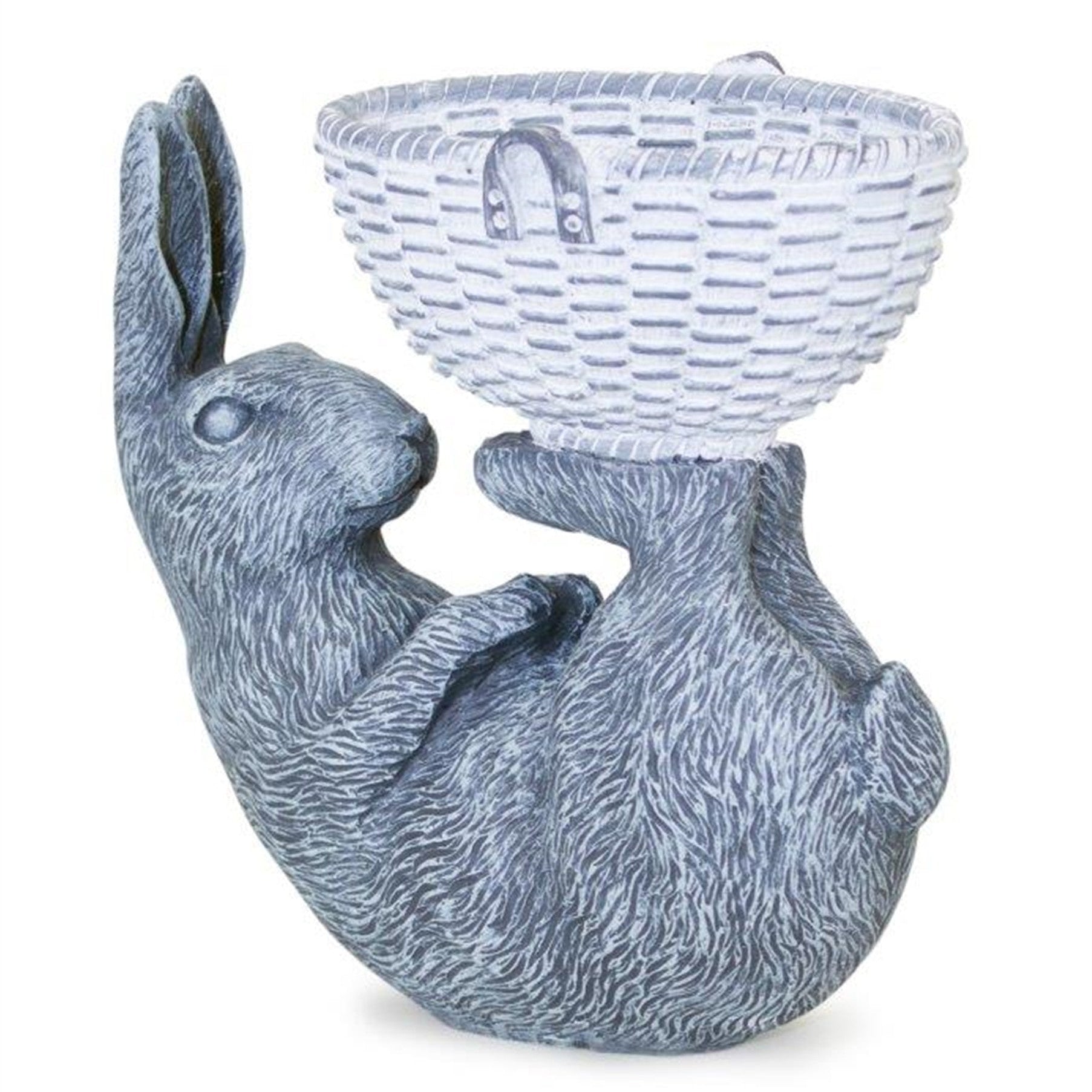 7" Gray and White Polyresin Rabbit Figurine - Tuesday Morning-Sculptures