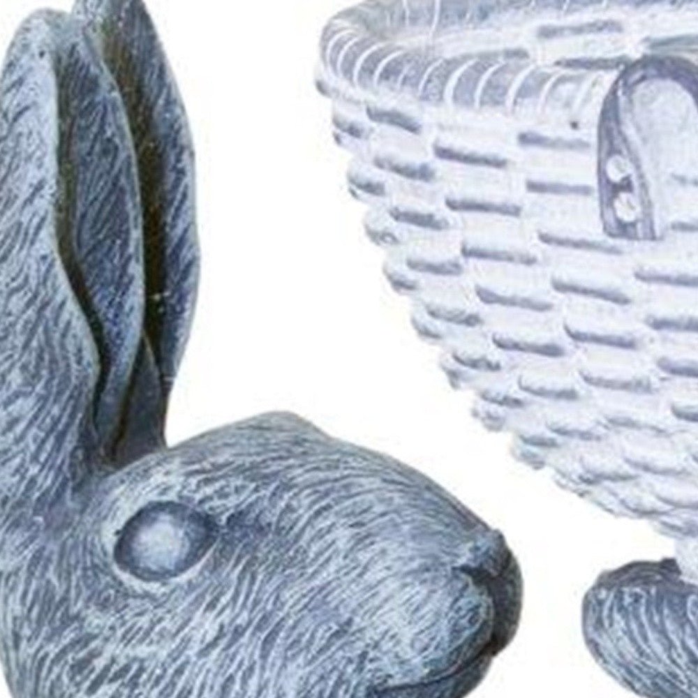 7" Gray and White Polyresin Rabbit Figurine - Tuesday Morning-Sculptures