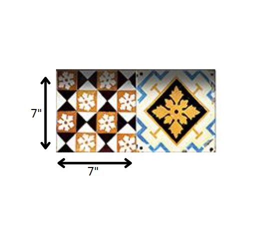 7" x 7" Snowflake and Diamond Peel and Stick Removable Tiles - Tuesday Morning-Peel and Stick Tiles