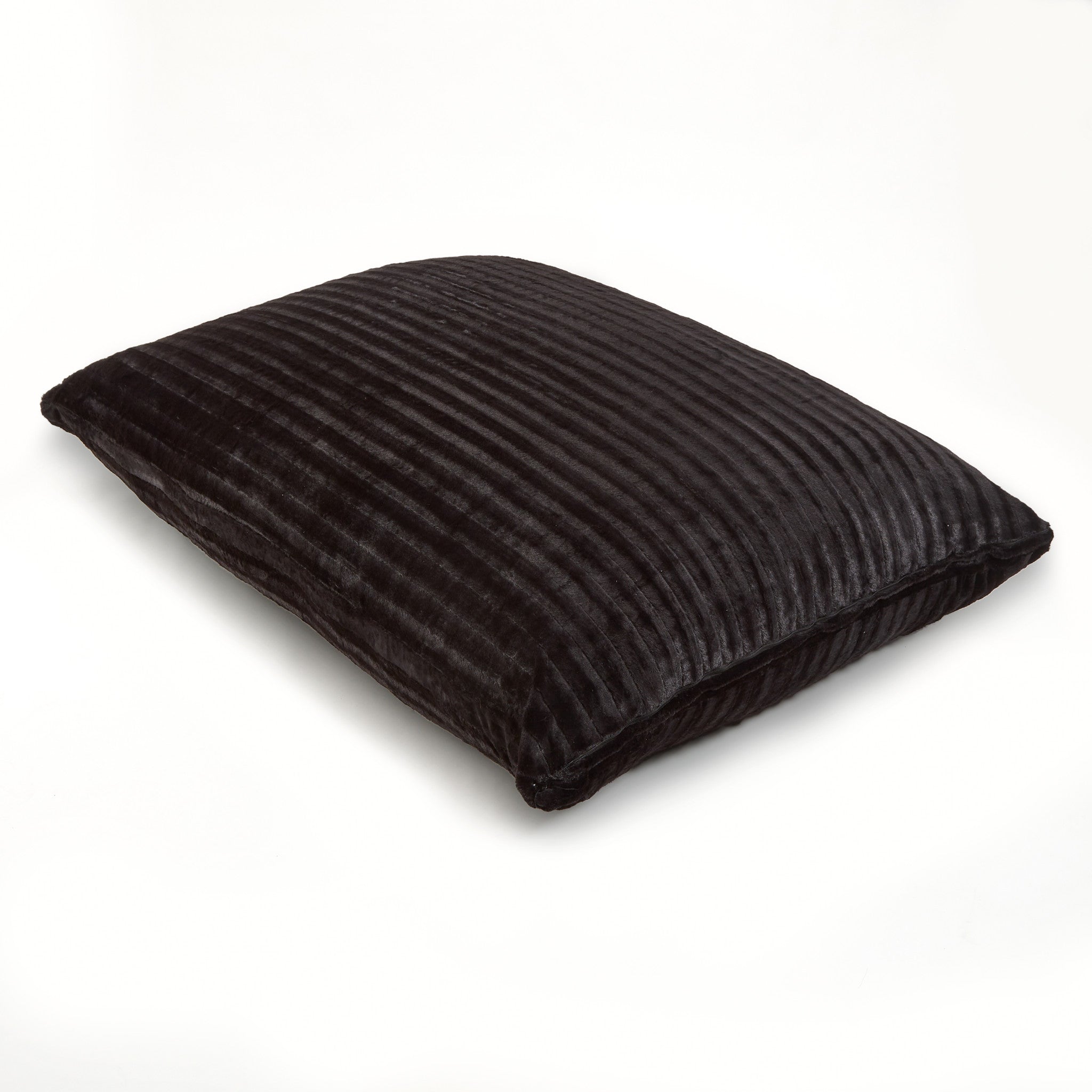 73" x 52" Black Faux Fur Sofa Sack Bean Bag Lounger - Tuesday Morning-Floor Chairs