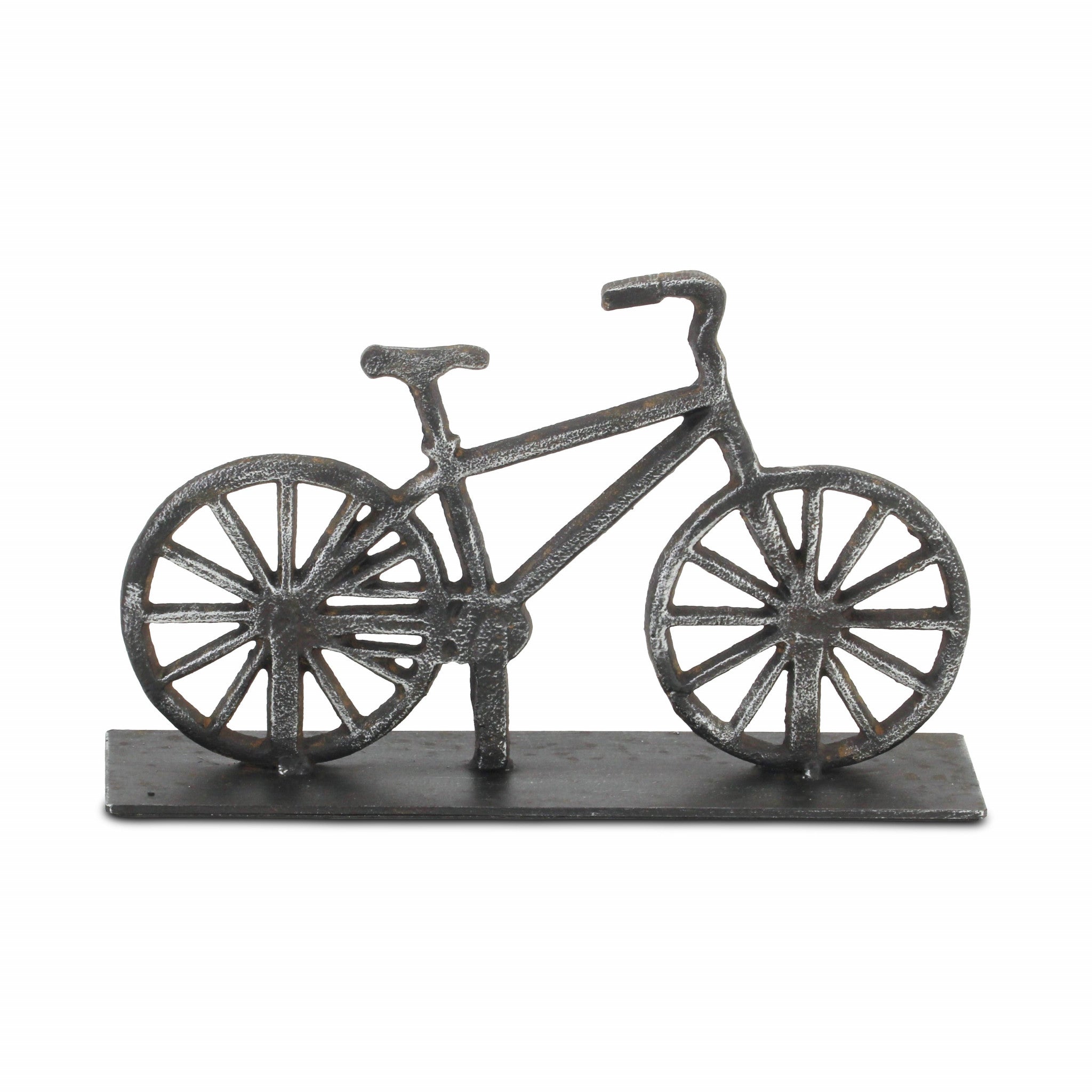 8" Black Metal Bicycle Hand Painted Sculpture - Tuesday Morning-Sculptures