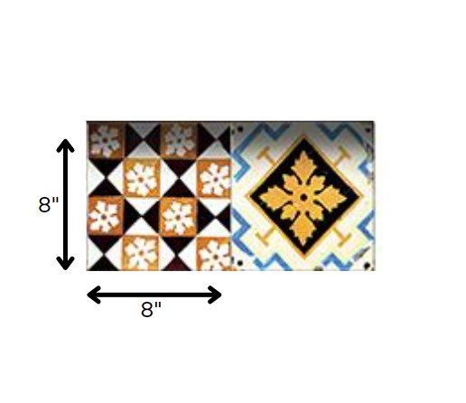 8" x 8" Snowflake and Diamond Peel and Stick Removable Tiles - Tuesday Morning-Peel and Stick Tiles