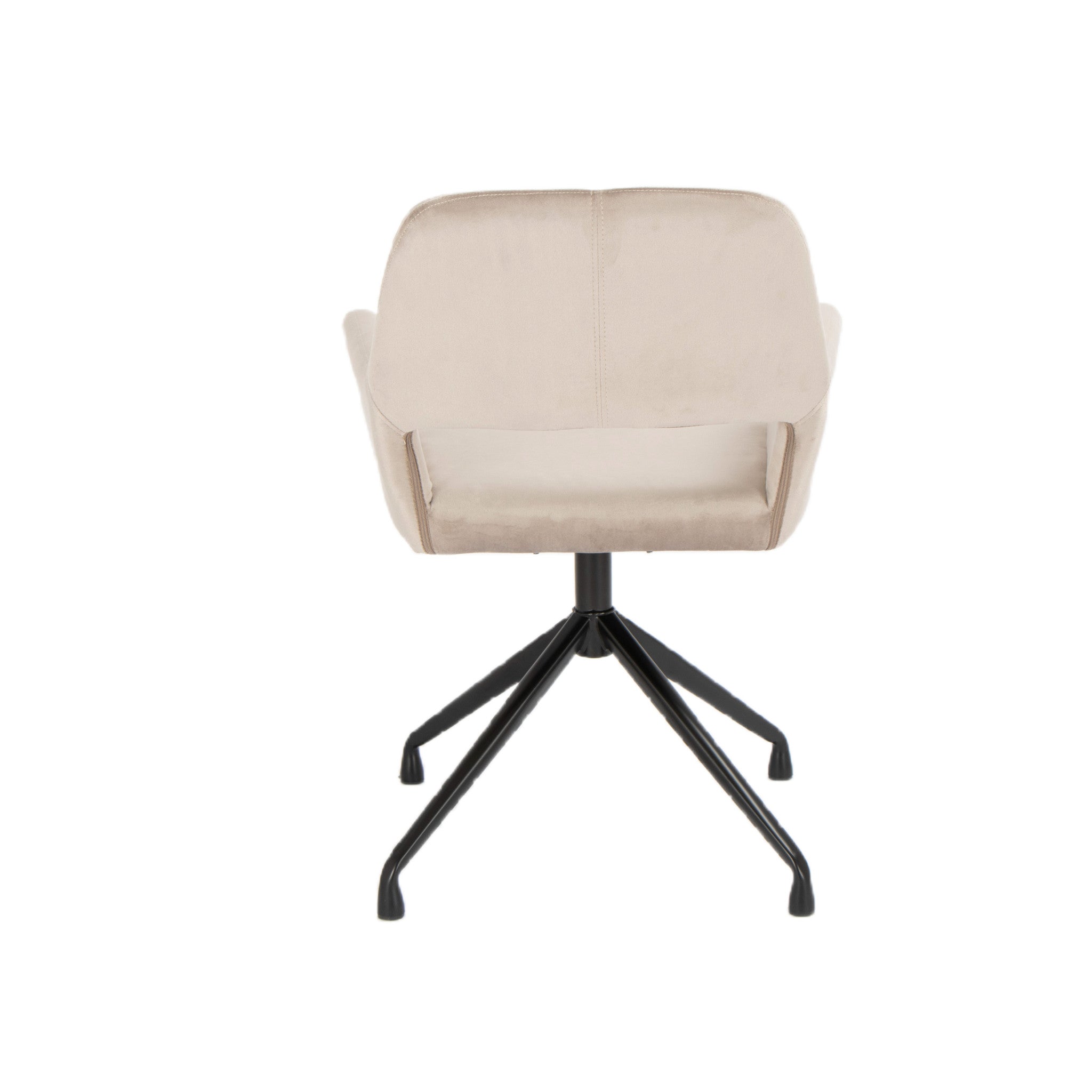 Beige and Black Velvet Swivel Office Chair - Tuesday Morning-Office Chairs