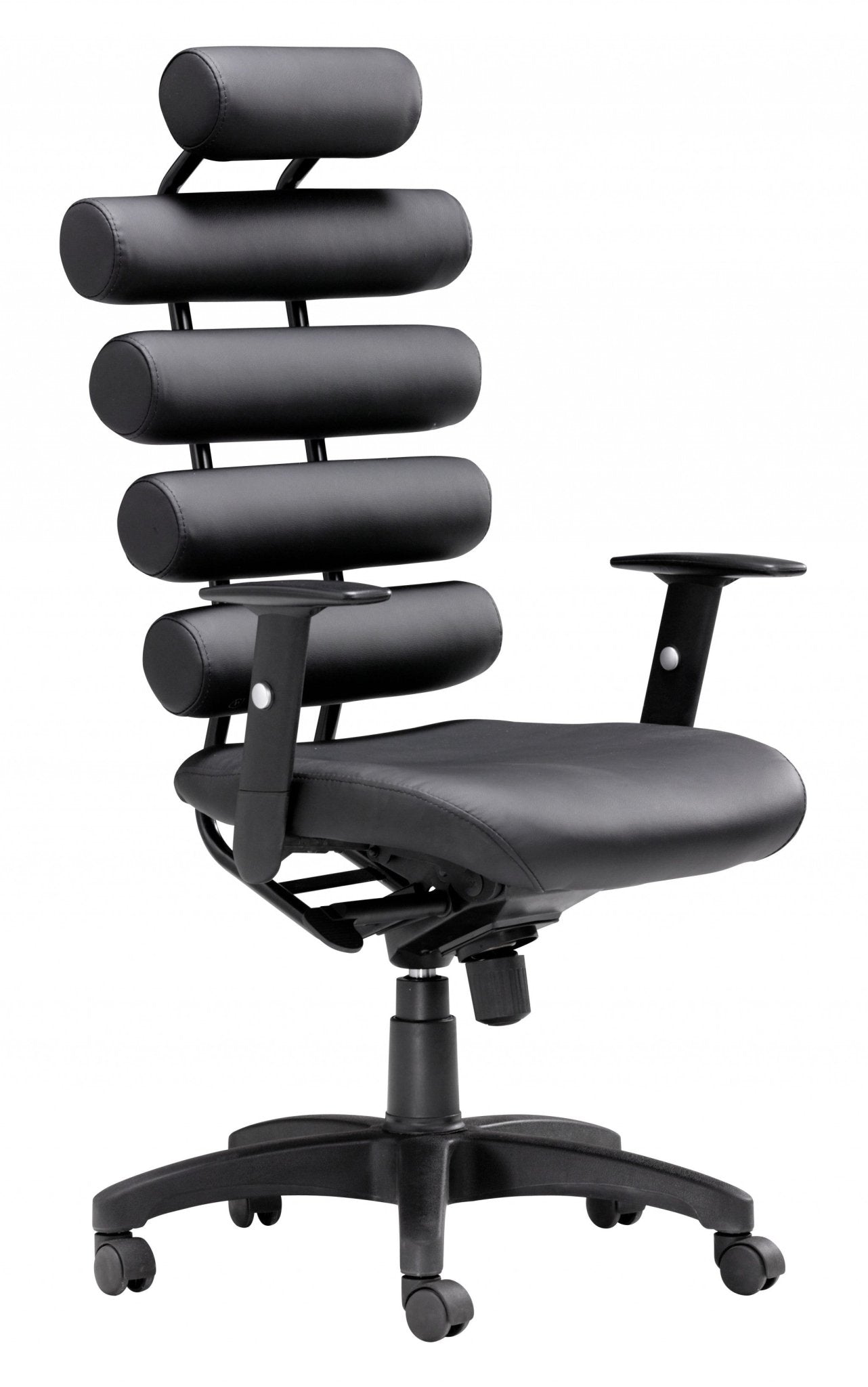 Black-Adjustable-Swivel-Metal-Rolling-Office-Chair-Office-Chairs