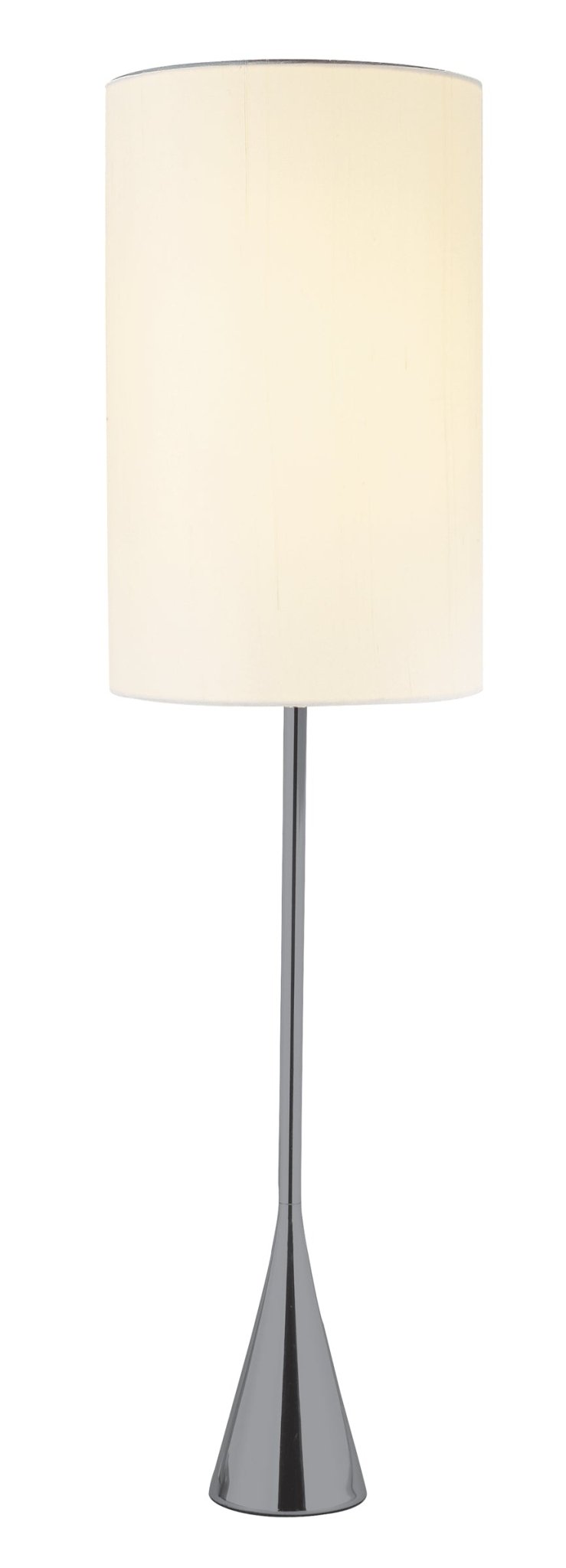 Black-Nickel-Finish-Metal-Tall-White-Shade-Table-Lamp-Table-Lamps