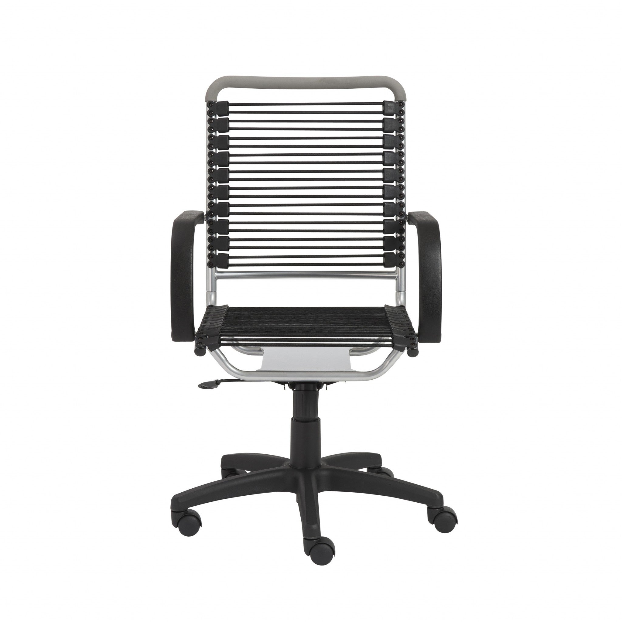 Black-Swivel-Adjustable-Task-Chair-Bungee-Back-Steel-Frame-Office-Chairs