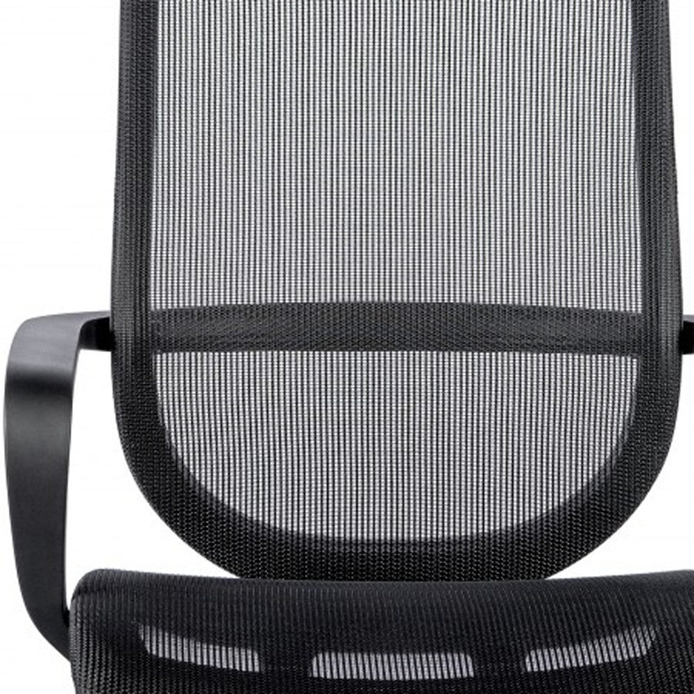 Black Swivel Adjustable Task Chair Mesh Back Plastic Frame - Tuesday Morning-Office Chairs