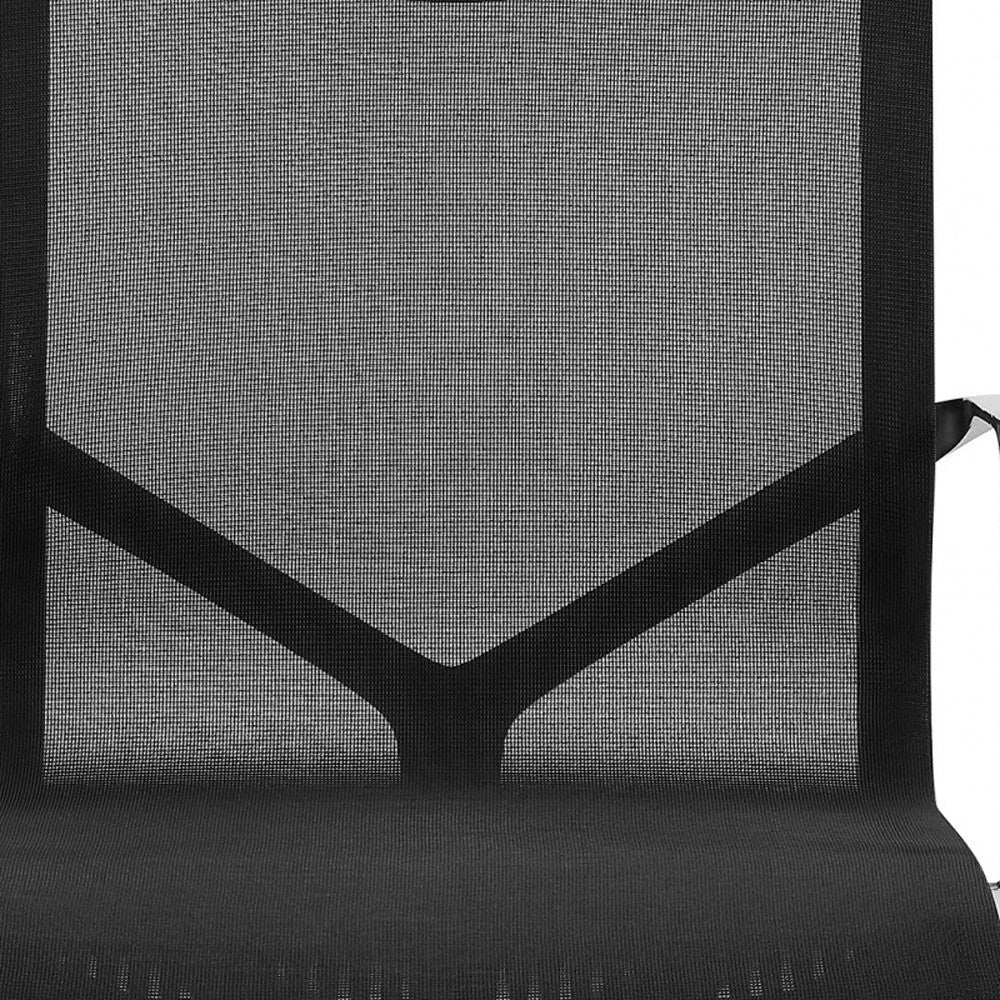 Black Swivel Task Chair Mesh Back Steel Frame - Tuesday Morning-Office Chairs