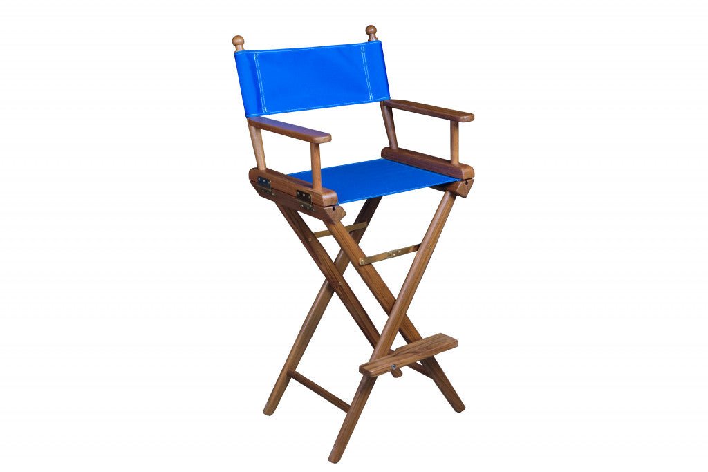 Blue-And-Brown-Solid-Wood-Director-Chair-Outdoor-Chairs