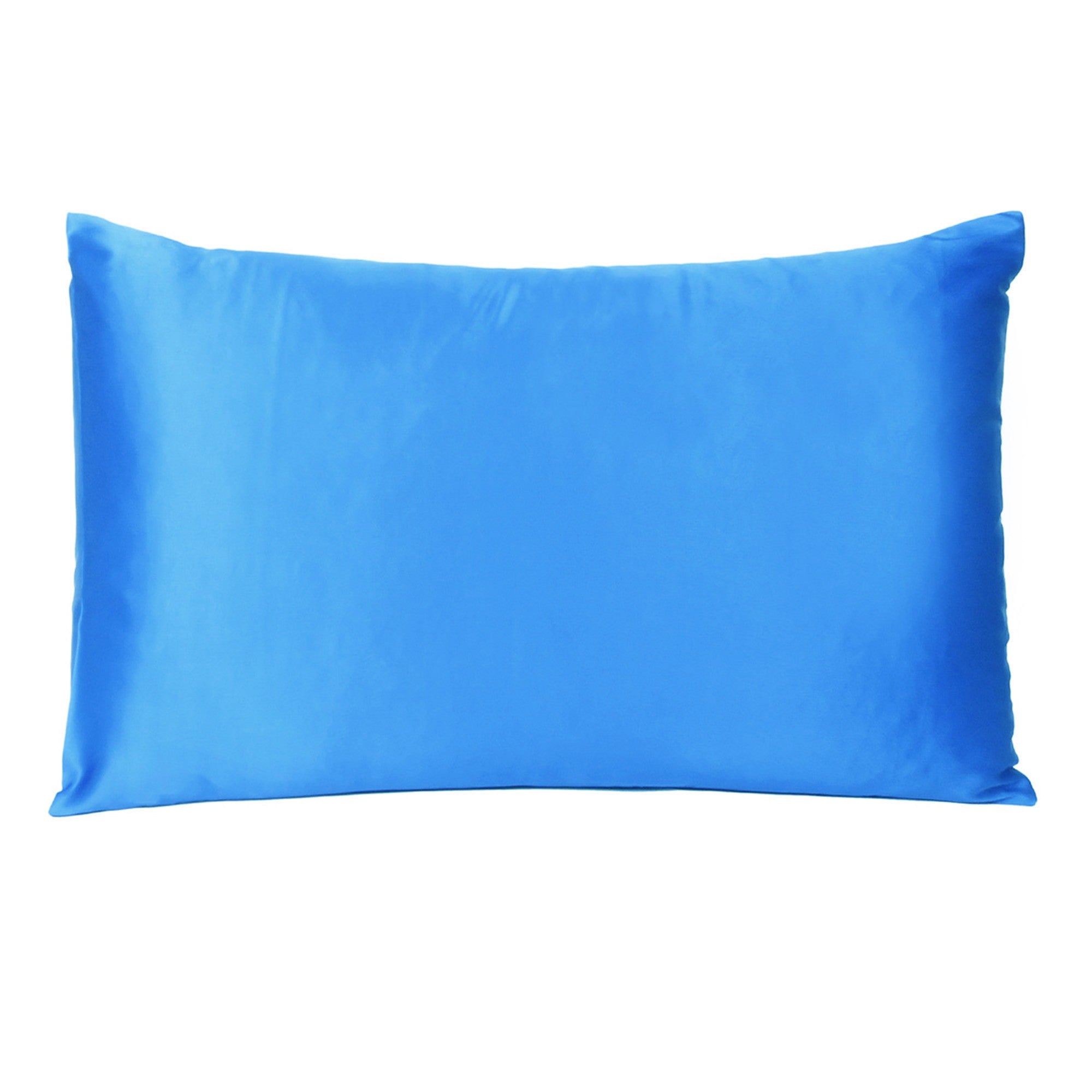 Blue Dreamy Set Of 2 Silky Satin Queen Pillowcases - Tuesday Morning-Bed Sheets