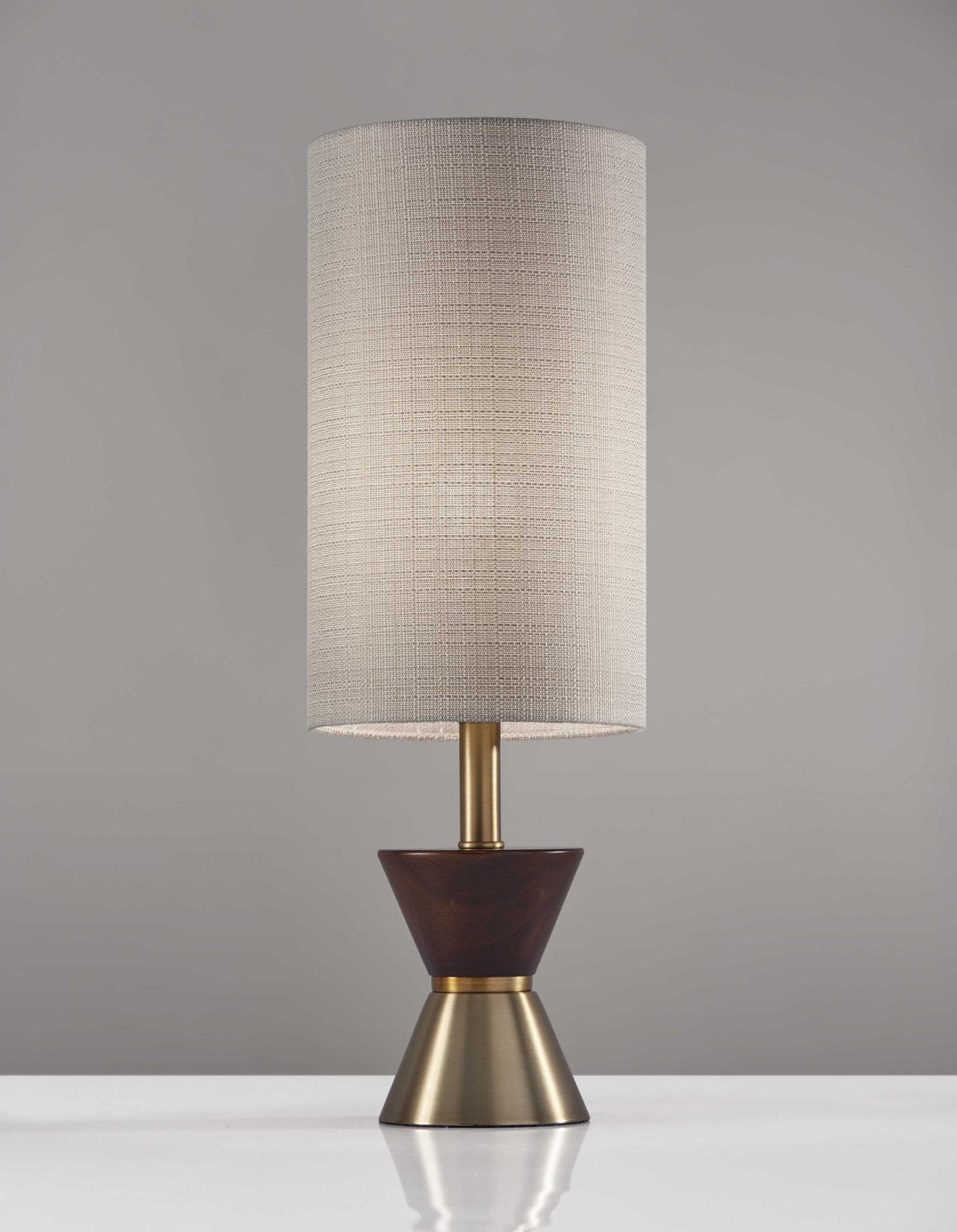 Brass Wood Metal Diabolo Table Lamp - Tuesday Morning-Table Lamps