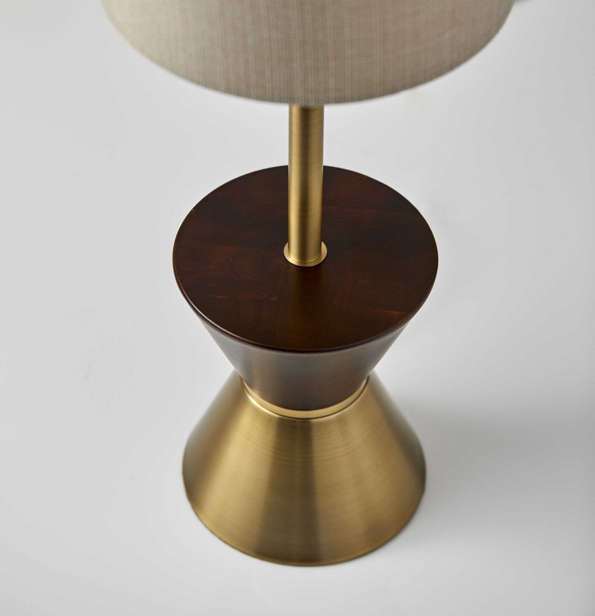 Brass Wood Metal Diabolo Table Lamp - Tuesday Morning-Table Lamps