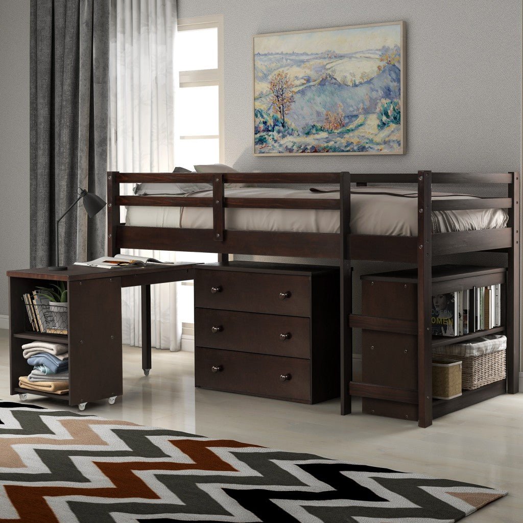 Brown-Low-Twin-Loft-Bed-With-Cabinet-and-Desk-Beds-&-Bed-Frames