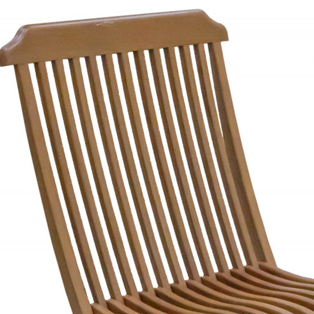 Brown Solid Wood Deck Chair - Tuesday Morning-Outdoor Chairs