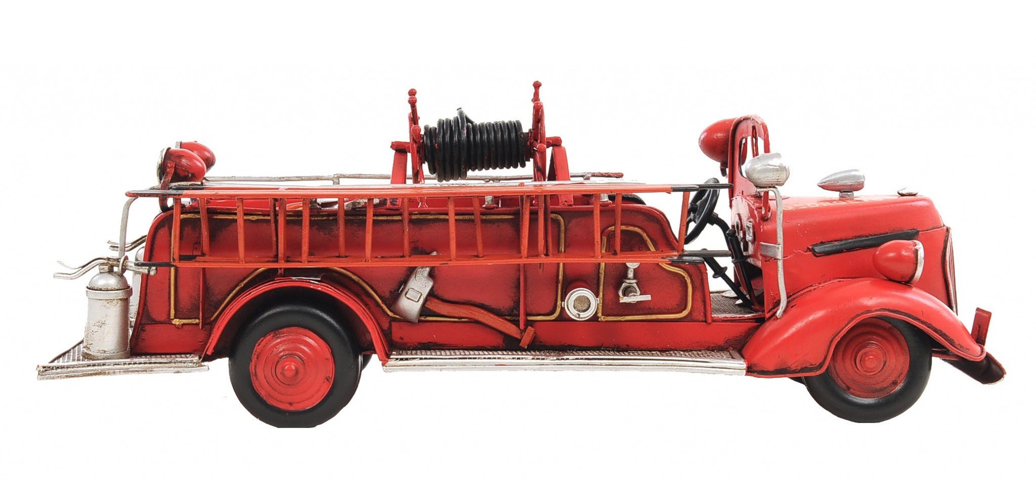 c1938 Ford Red Fire Engine Sculpture - Tuesday Morning-Sculptures