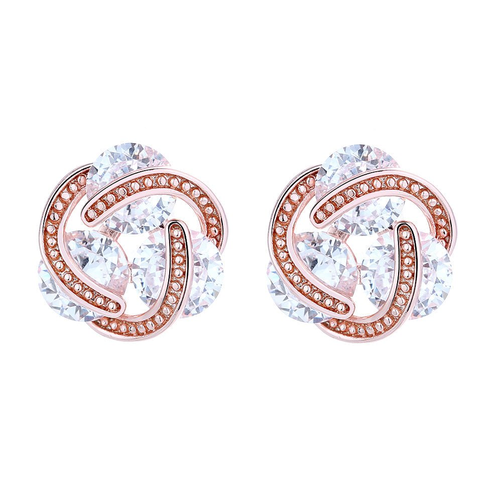 Caged Crystal Stud Earring - Tuesday Morning-Stud Earrings