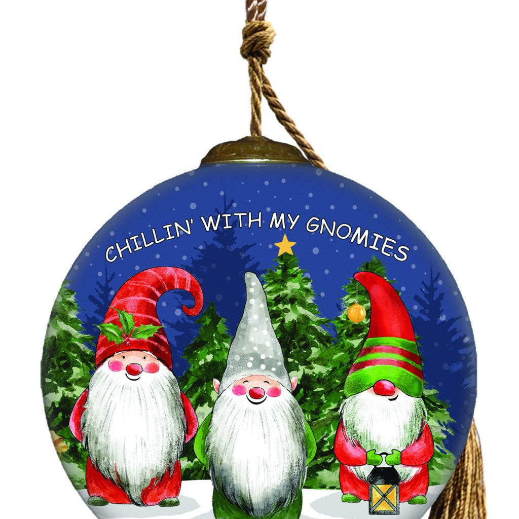 Casual-Gnomes-in-Christmas-Mode-Hand-Painted-Mouth-Blown-Glass-Ornament-Christmas-Ornaments
