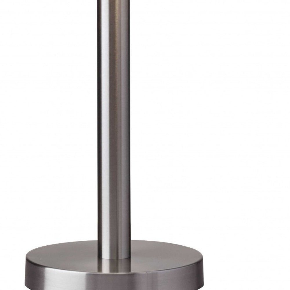Classic Brushed Steel Metal Table Lamp - Tuesday Morning-Table Lamps