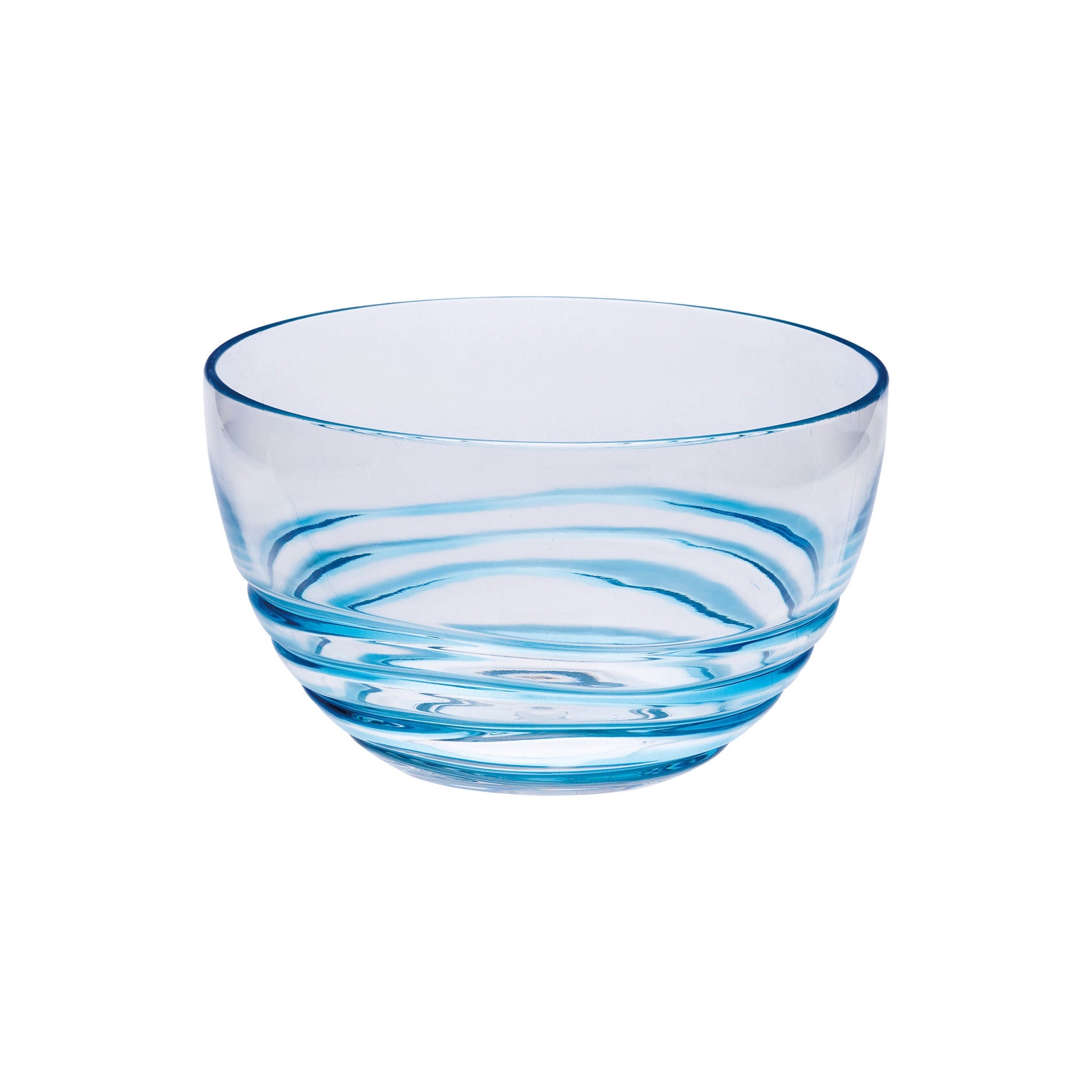 Clear-and-Blue-Four-Piece-Swirl-Acrylic-Service-For-Four-Bowl-Set-Dinnerware-Sets