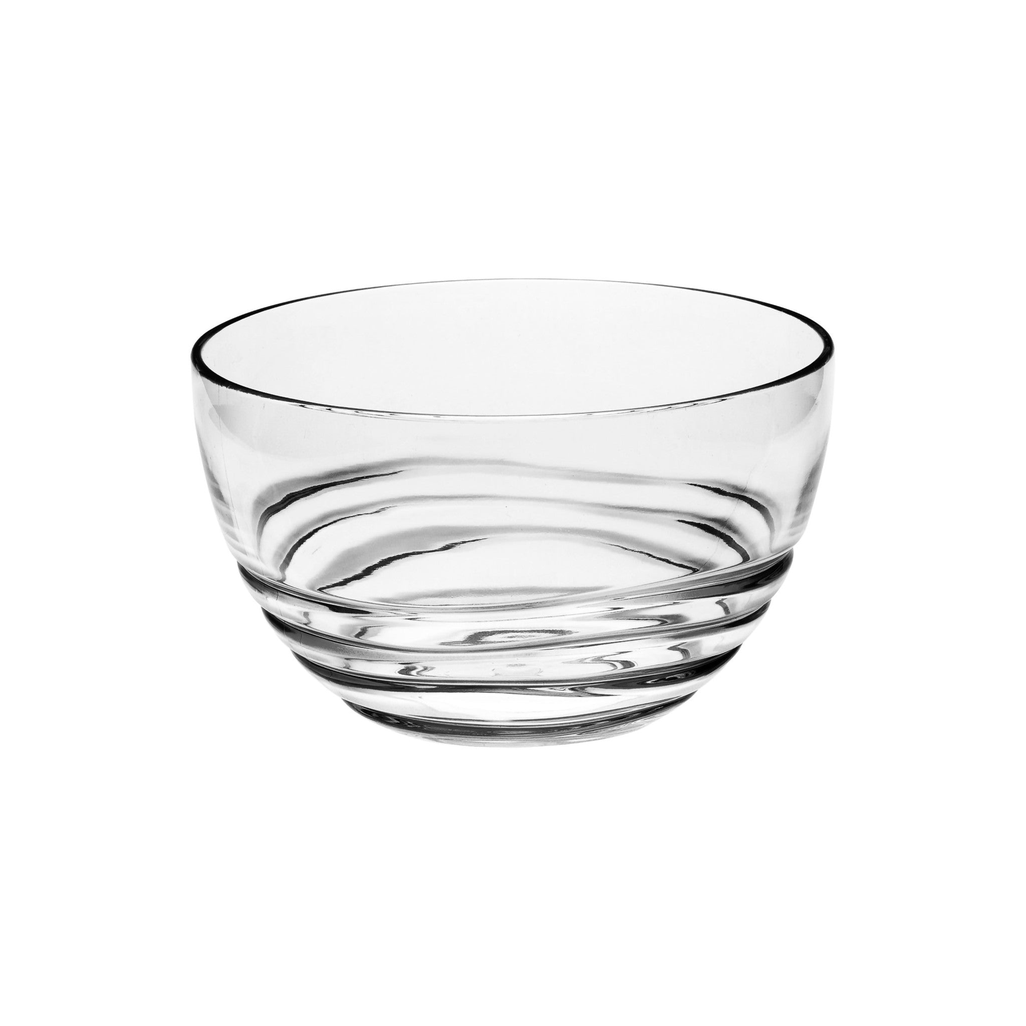 Clear-Four-Piece-Round-Swirl-Acrylic-Service-For-Four-Bowl-Set-Dinnerware-Sets