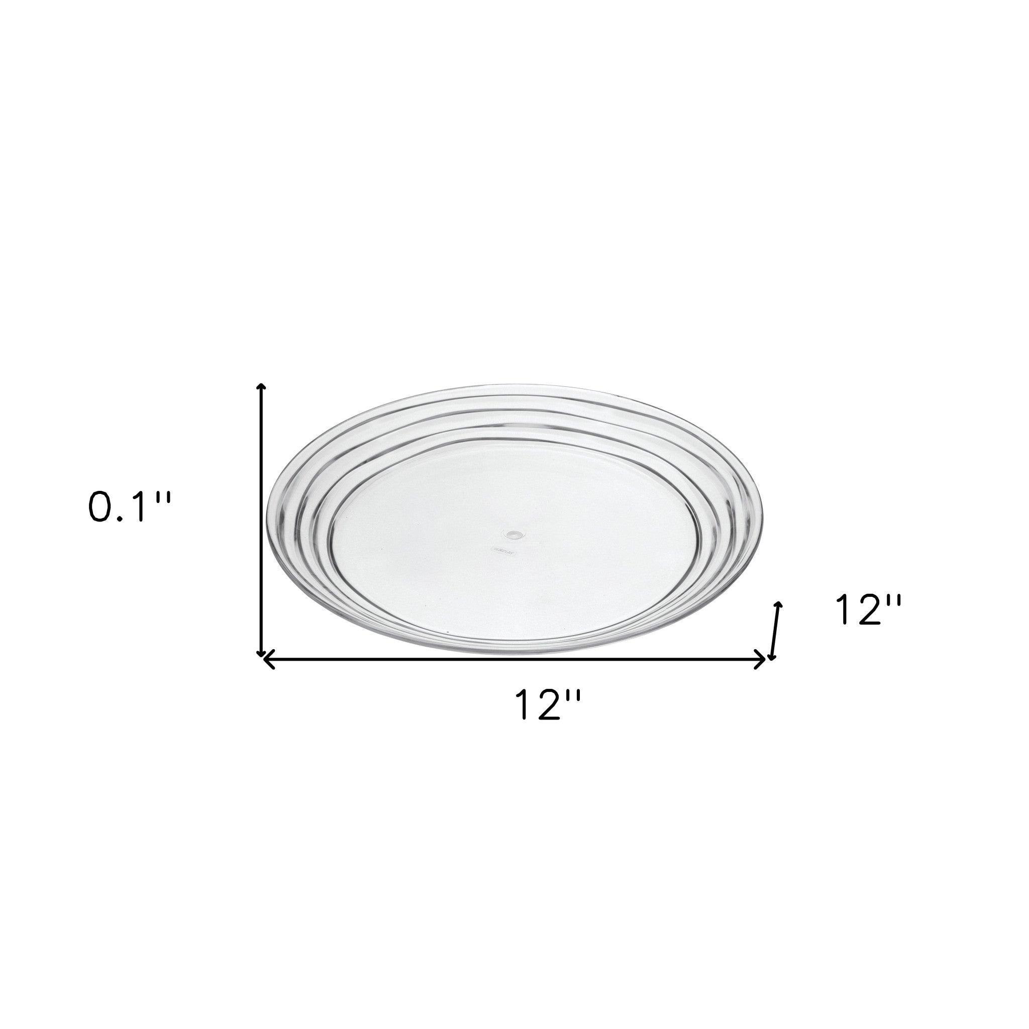Clear Four Piece Round Swirl Acrylic Service For Four Dinner Plate Set - Tuesday Morning-Dinnerware