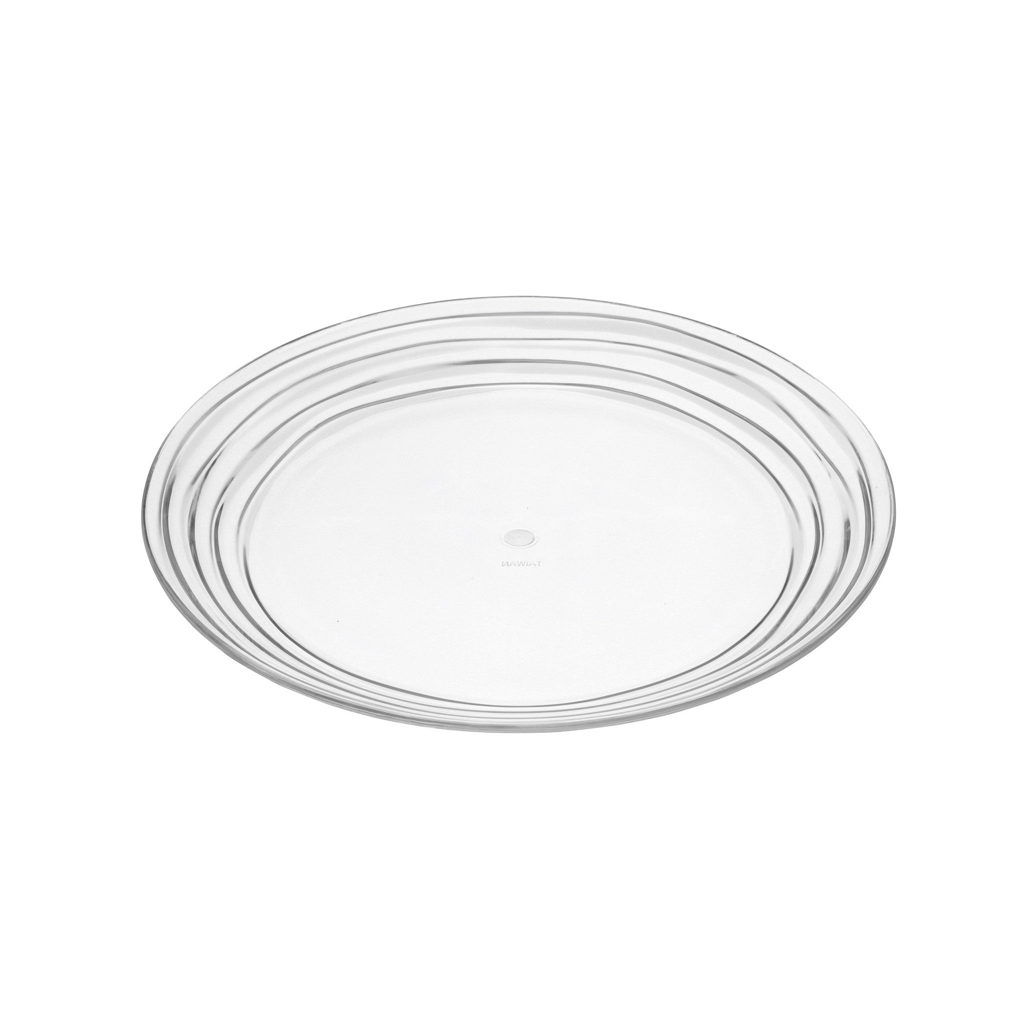 Clear-Four-Piece-Round-Swirl-Acrylic-Service-For-Four-Salad-Plate-Set-Dinnerware-Sets