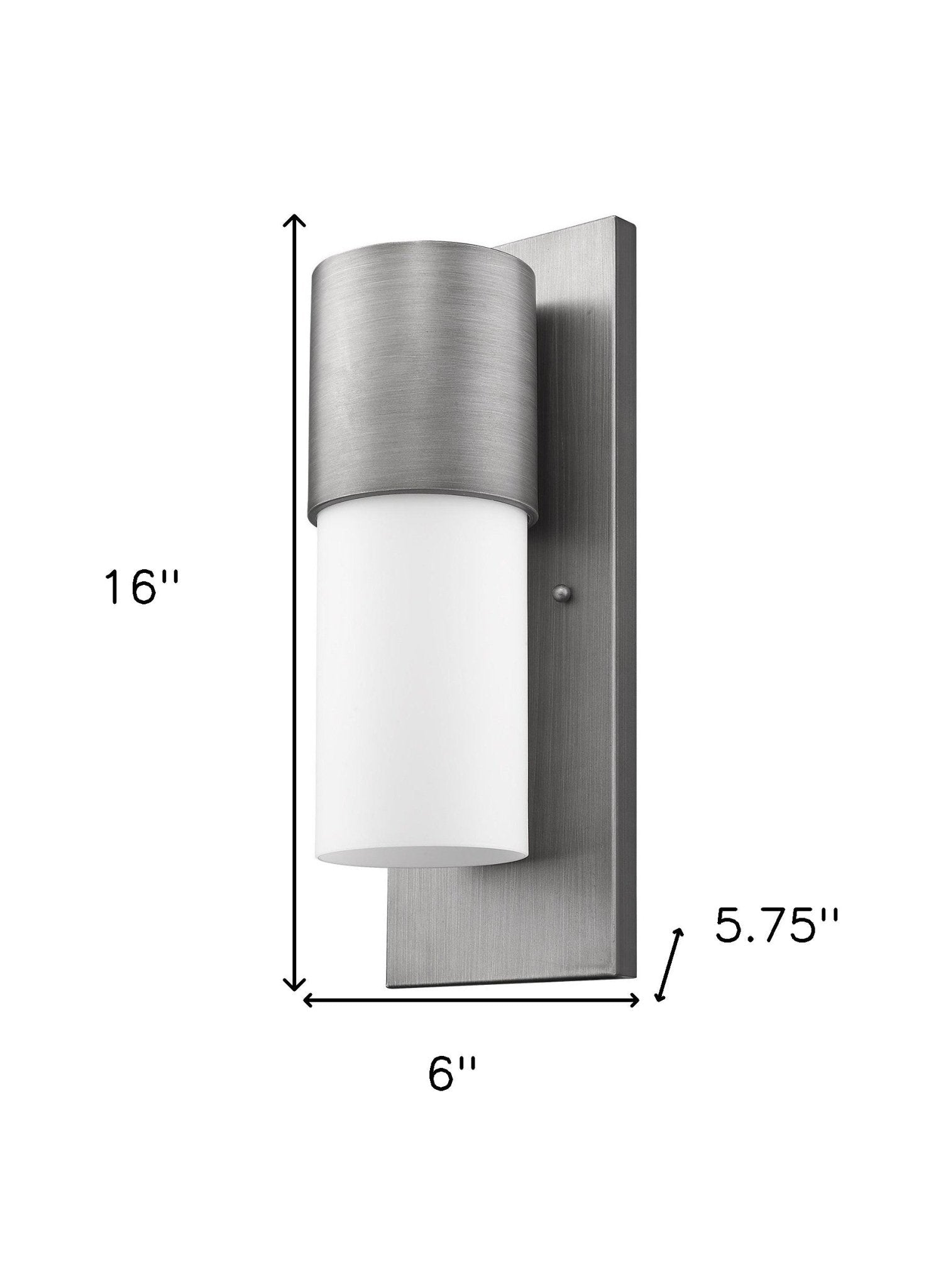 Contemporary Brushed Silver and White Wall Light - Tuesday Morning-Wall Lighting
