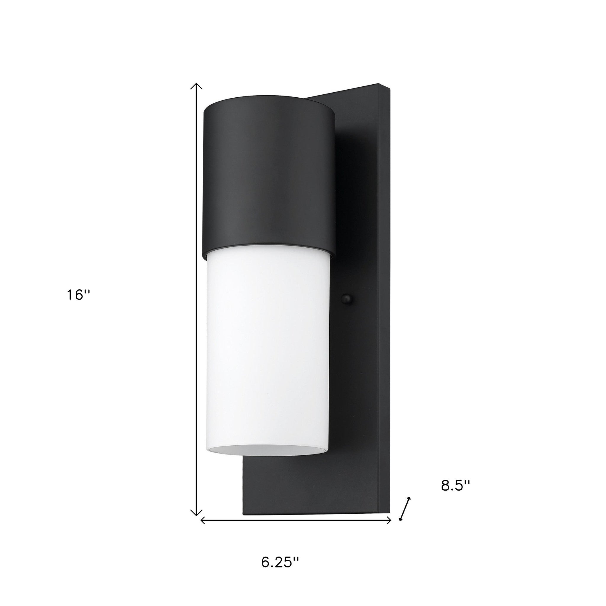 Contemporary Matte Black and White Wall Light - Tuesday Morning-Wall Lighting