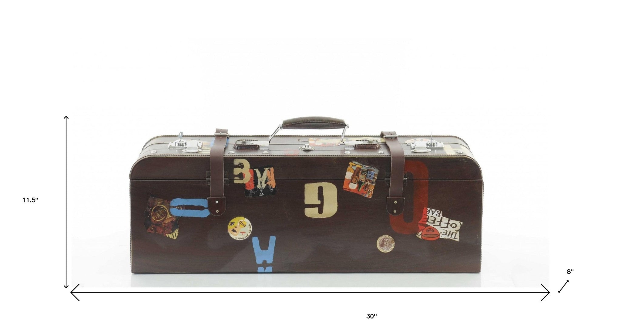 Cool Vintage Brown Decorative Suitcase - Tuesday Morning-Sculptures