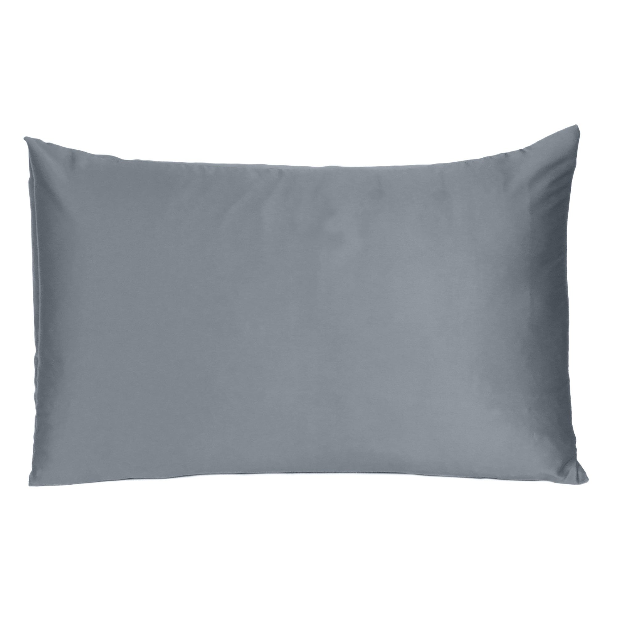 Dark Gray Dreamy Set Of 2 Silky Satin Queen Pillowcases - Tuesday Morning-Bed Sheets