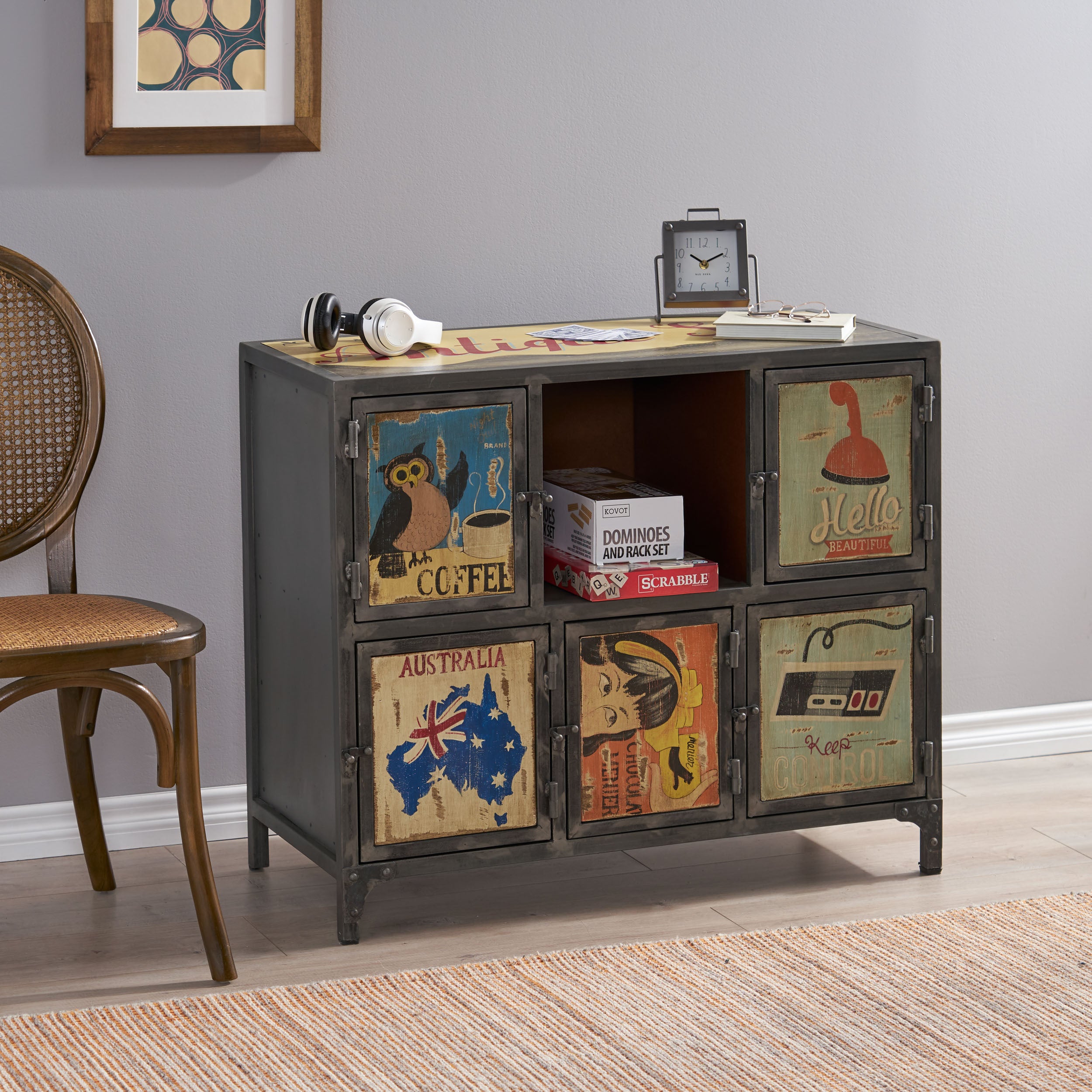 Tm-Home-Wooden--Iron-Cabinet-Console-Tables