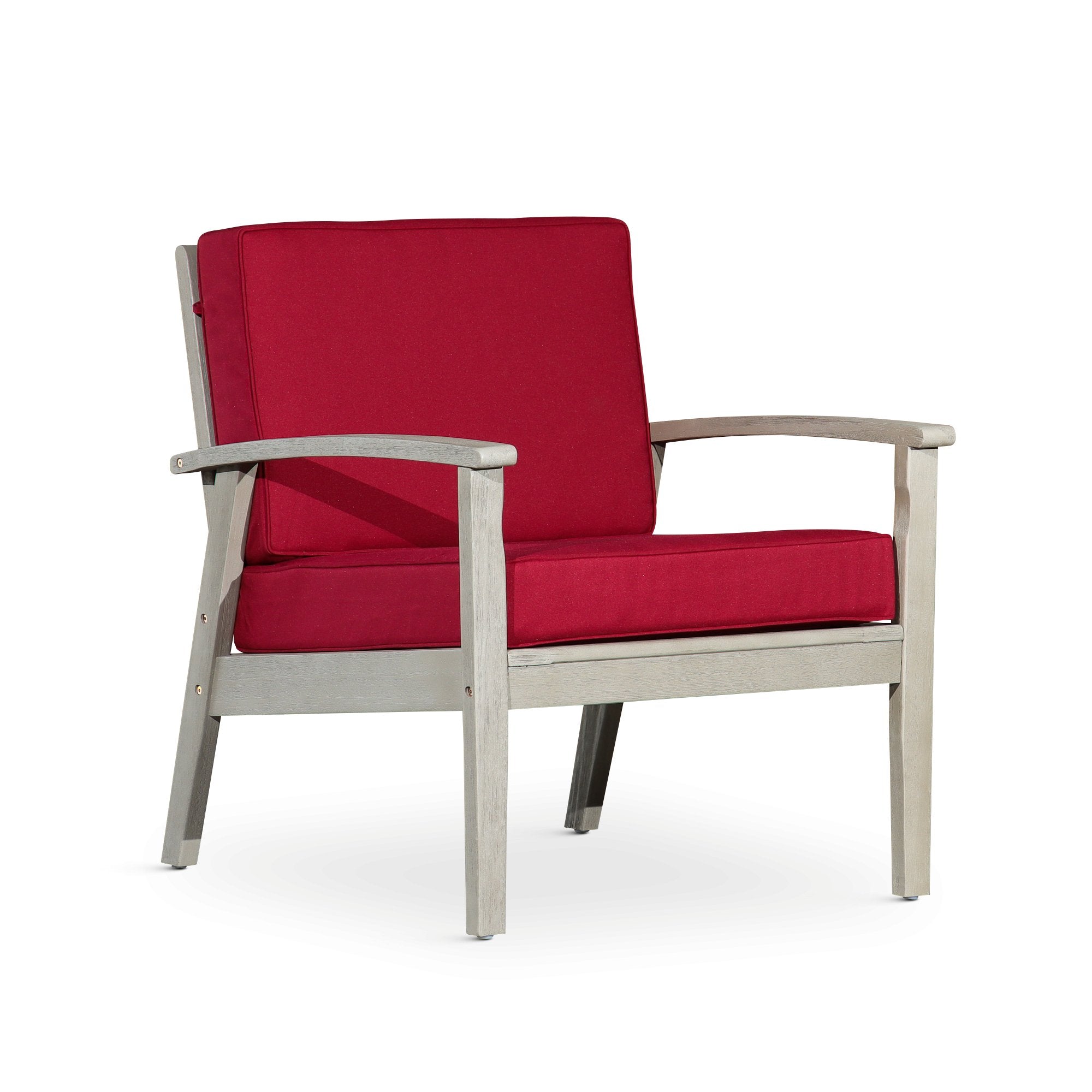 Deep-Seat-Outdoor-Chair,-Driftwood-Gray-Finish,-Burgundy-Cushions-Outdoor-Chairs