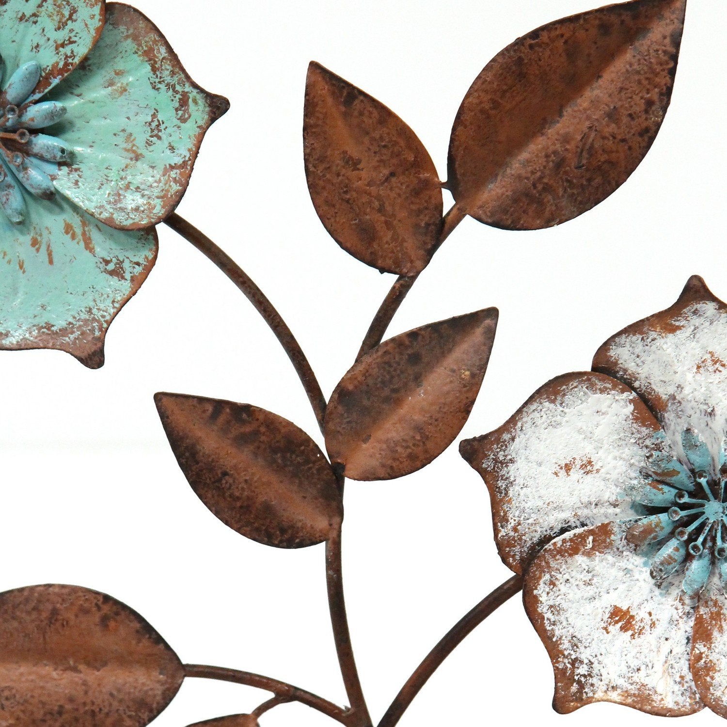 Distressed Metal Flower Tabletop - Tuesday Morning-Sculptures