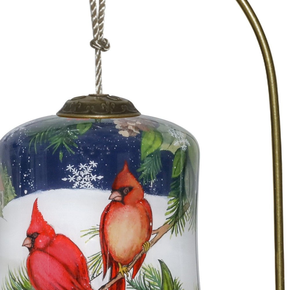 Dual Cardinals Hand Painted Mouth Blown Glass Ornament - Tuesday Morning-Christmas Ornaments
