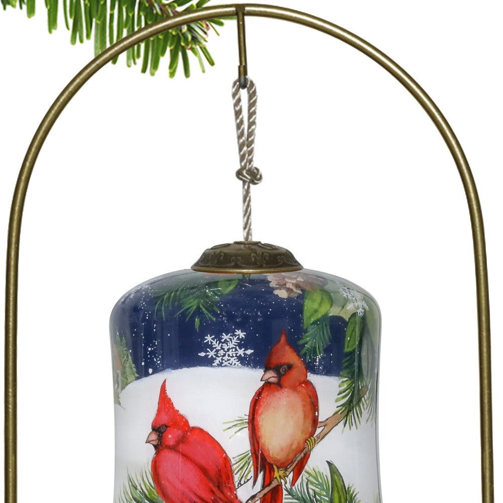 Dual Cardinals Hand Painted Mouth Blown Glass Ornament - Tuesday Morning-Christmas Ornaments