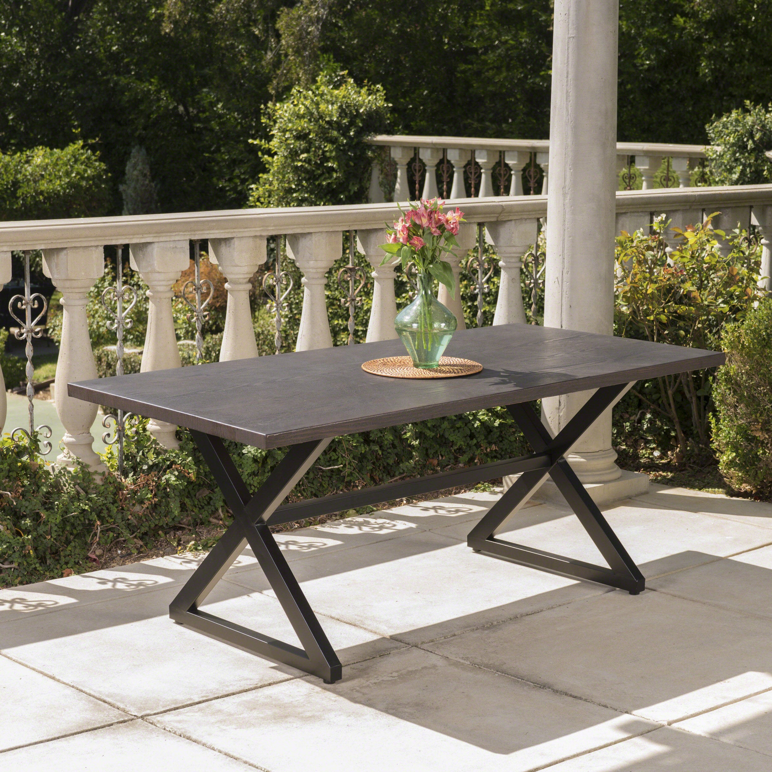Tm-Home-Outdoor--Dining-Table-with-Steel-Frame-Kitchen-&-Dining-Room-Tables
