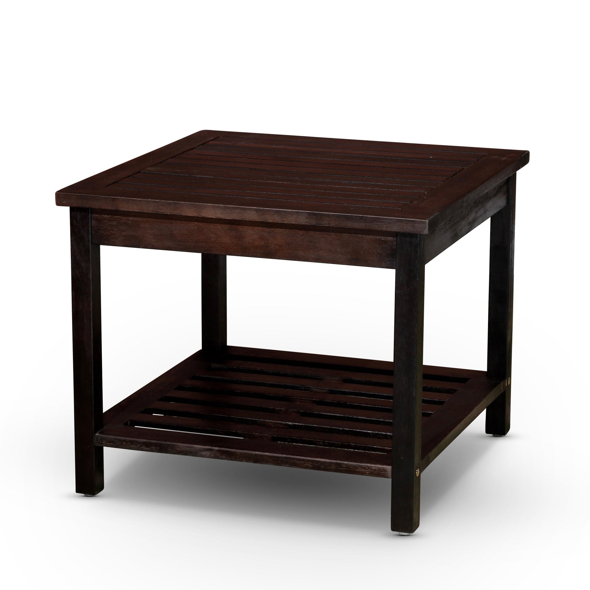 Eucalyptus-Outdoor-2-shelf-Side-Table,-Espresso-Outdoor-Tables