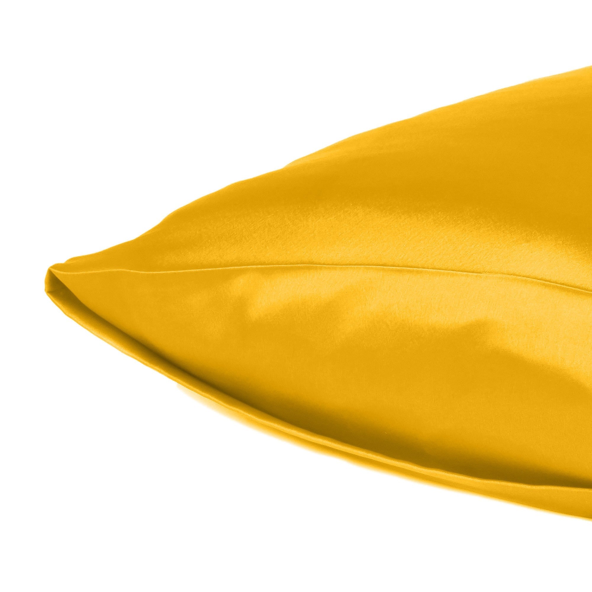 Goldenrod Dreamy Set Of 2 Silky Satin Queen Pillowcases - Tuesday Morning-Bed Sheets