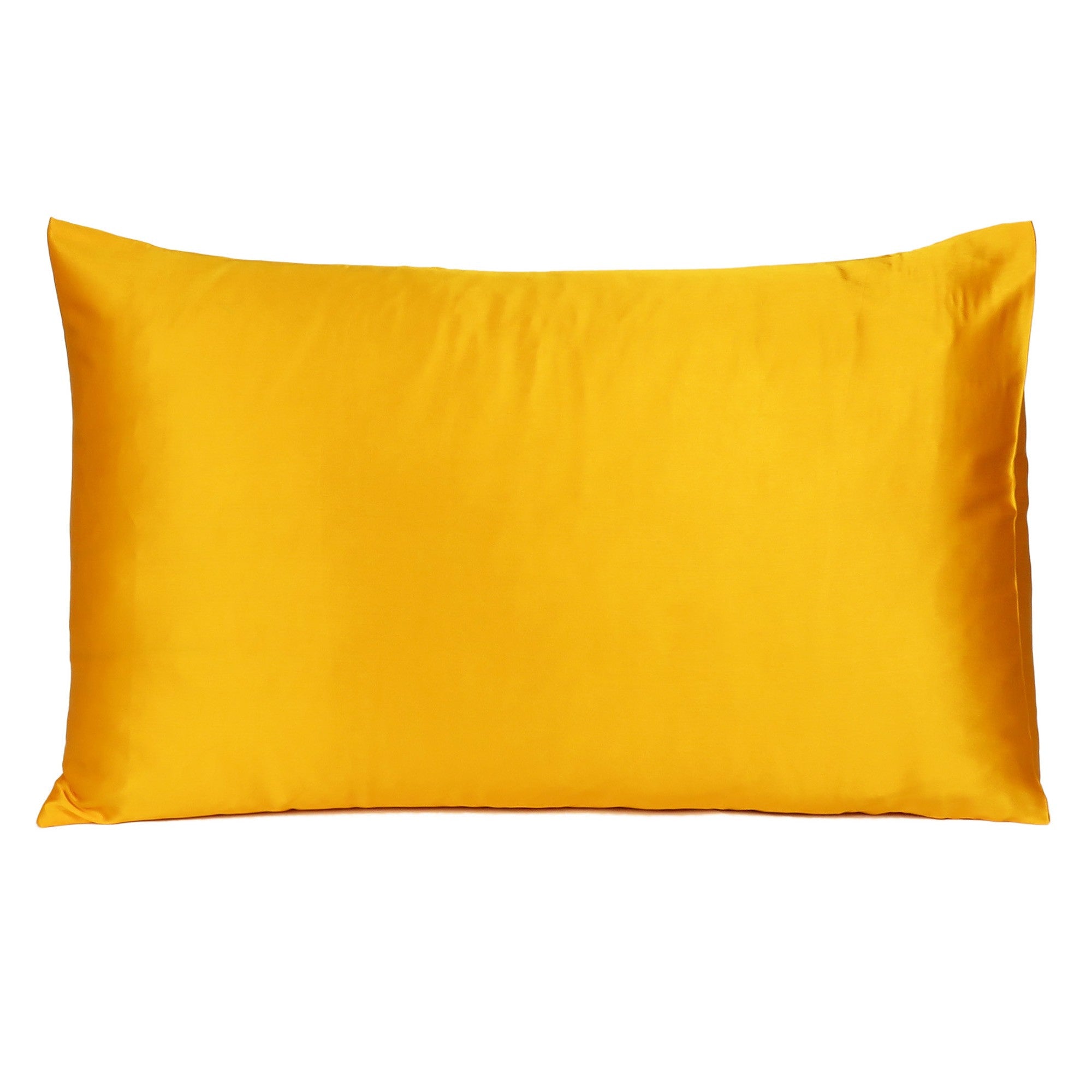 Goldenrod Dreamy Set Of 2 Silky Satin Standard Pillowcases - Tuesday Morning-Bed Sheets