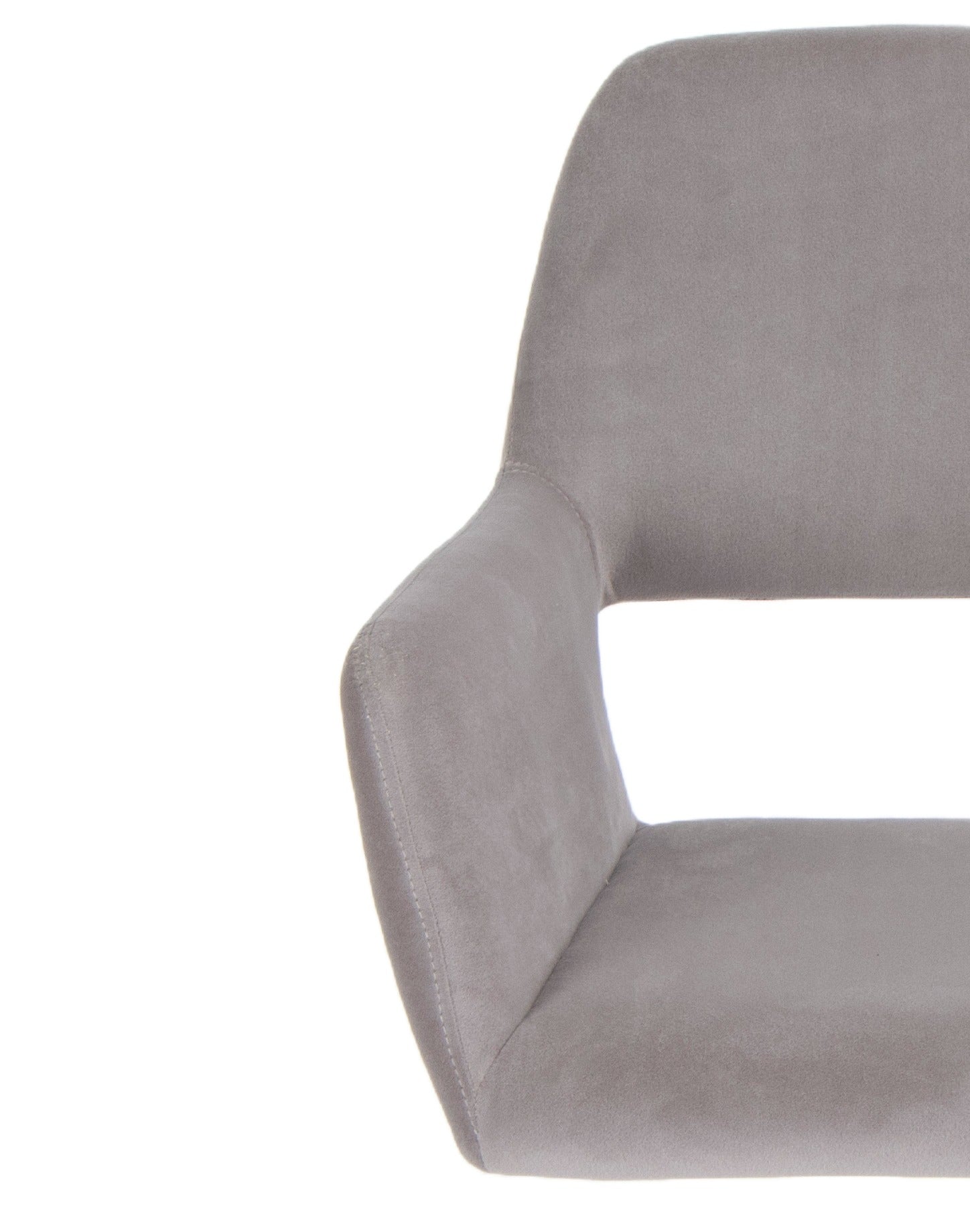 Gray Velvet Upholstered Swivel Office Chair - Tuesday Morning-Office Chairs