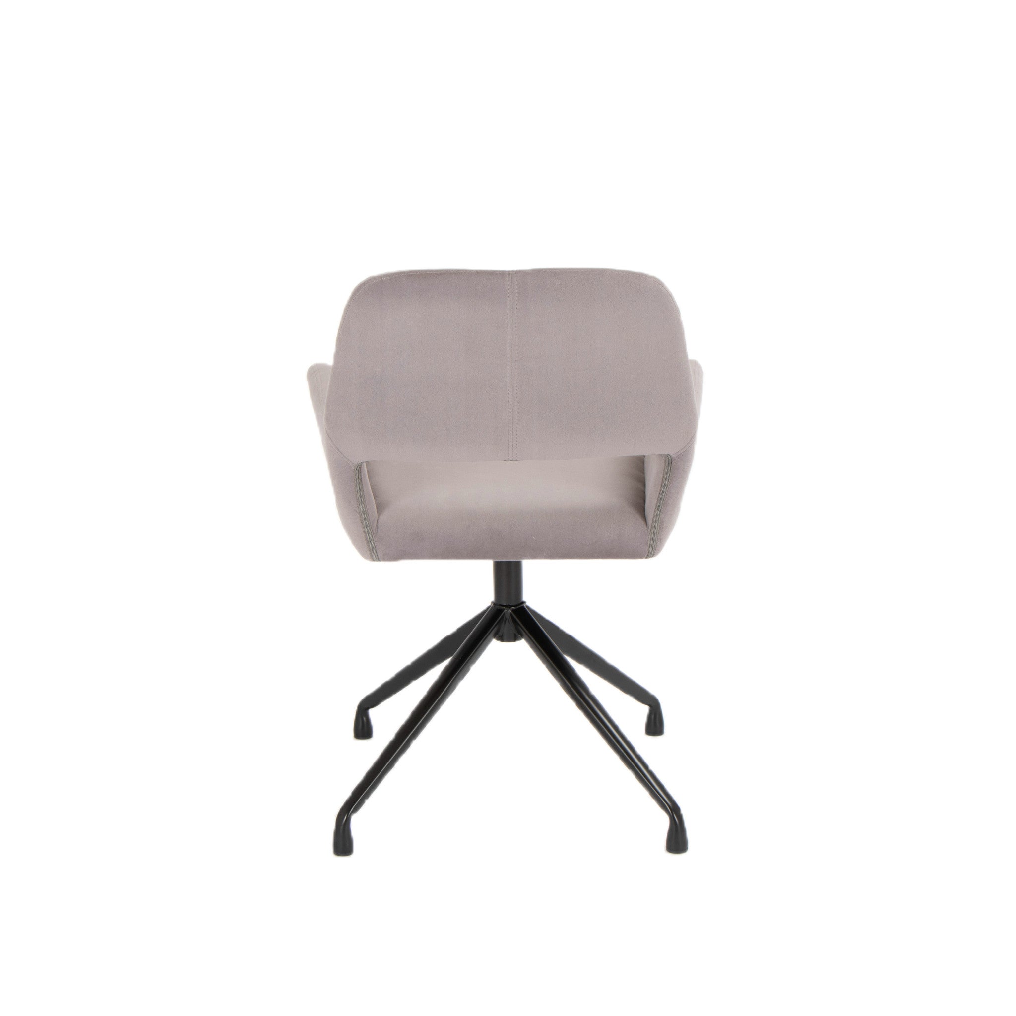 Gray Velvet Upholstered Swivel Office Chair - Tuesday Morning-Office Chairs