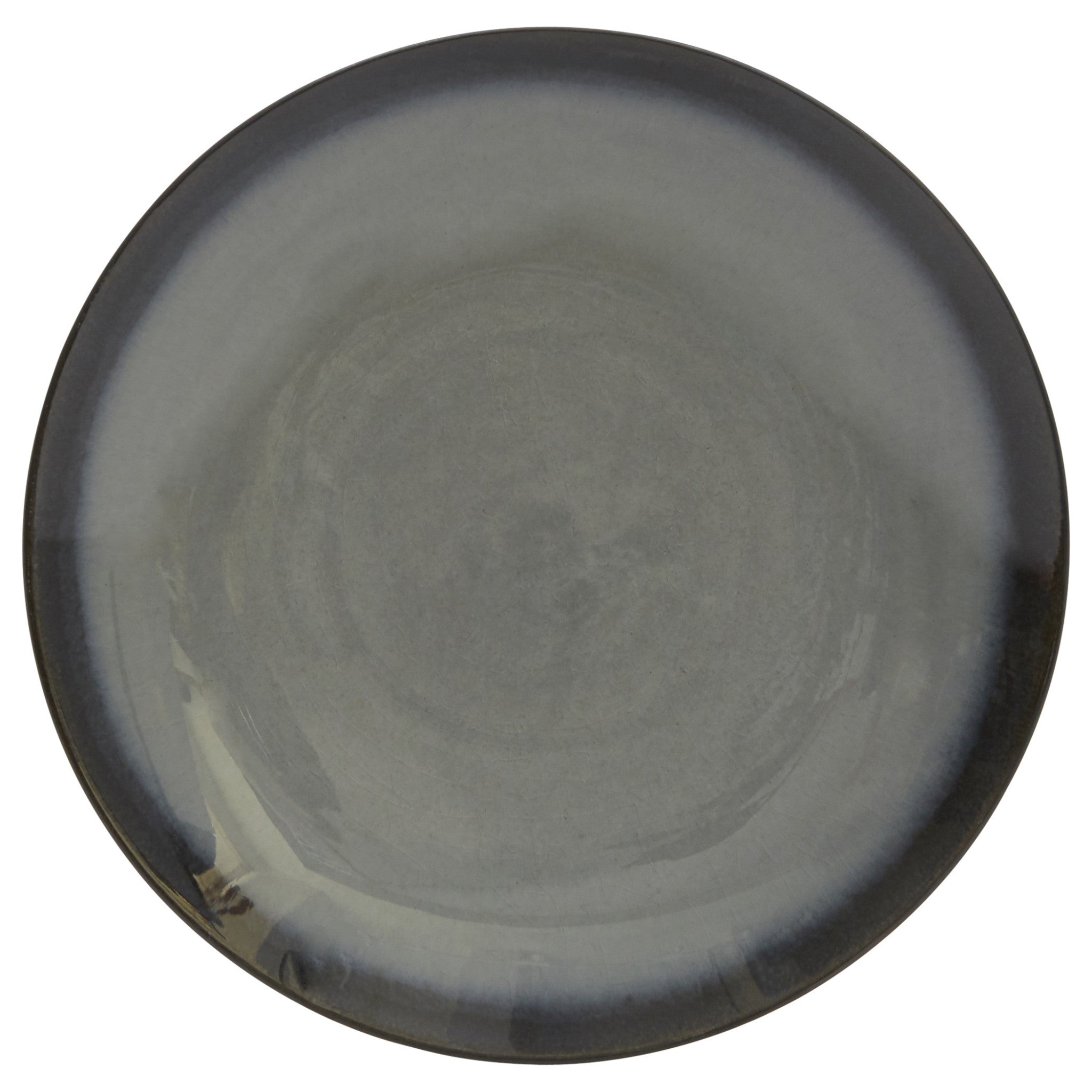 Green and Black Sixteen Piece Round Tone on Tone Ceramic Service For Four Dinnerware Set - Tuesday Morning-Dinnerware