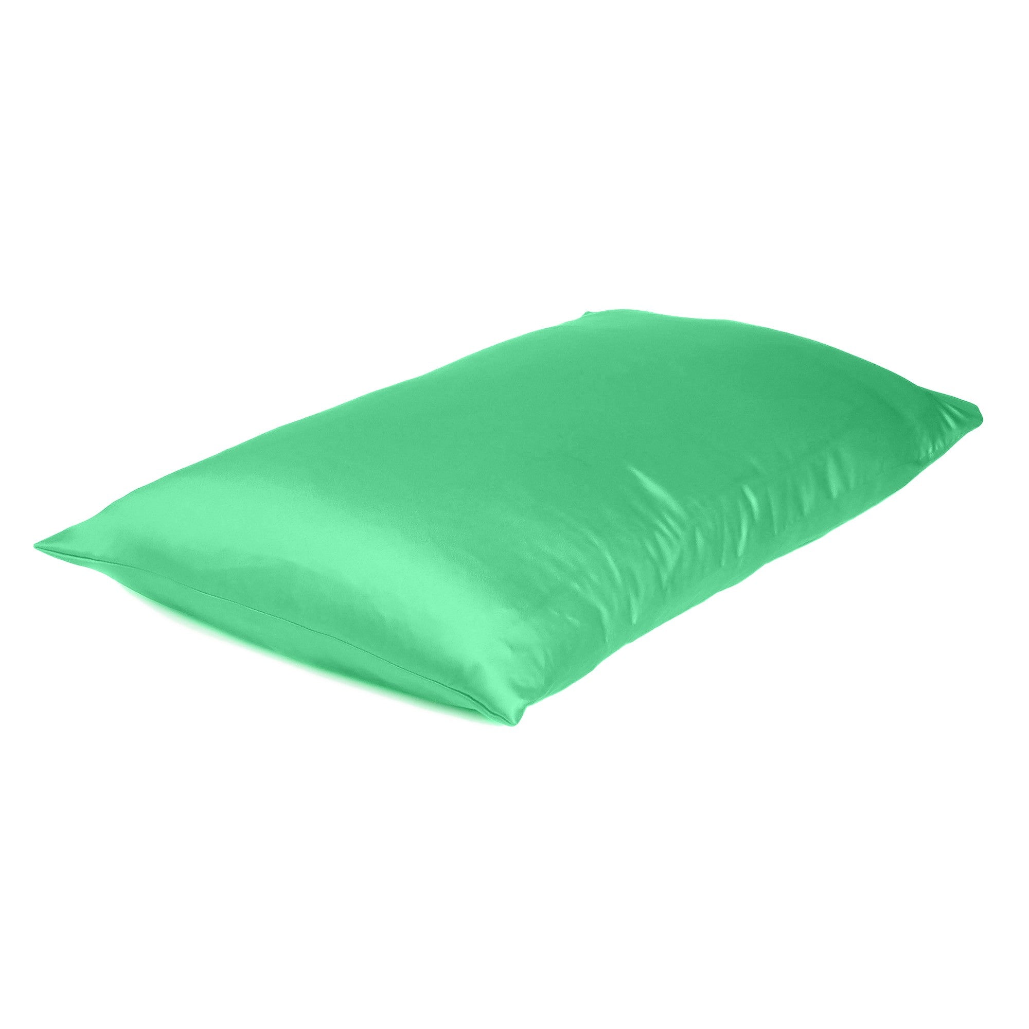 Green Dreamy Set Of 2 Silky Satin King Pillowcases - Tuesday Morning-Bed Sheets