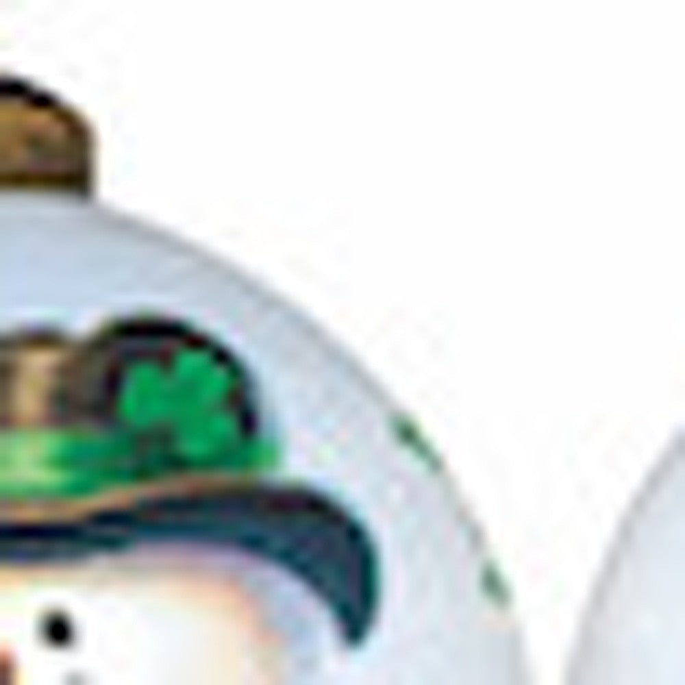 Green Irish Snowman Hand Painted Mouth Blown Glass Ornament - Tuesday Morning-Christmas Ornaments