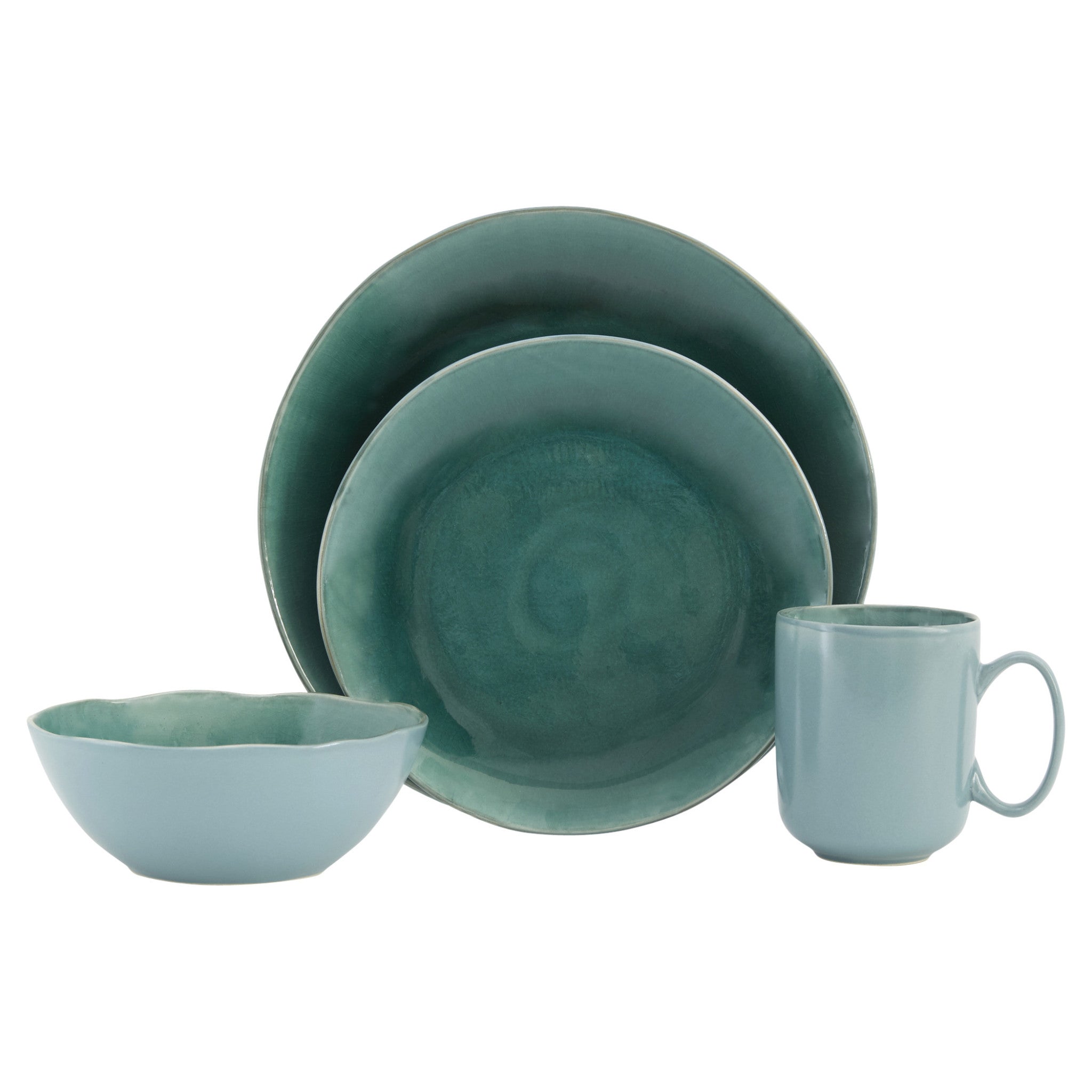 Green-Sixteen-Piece-Ceramic-Service-For-Four-Dinnerware-Set-Dinnerware-Sets