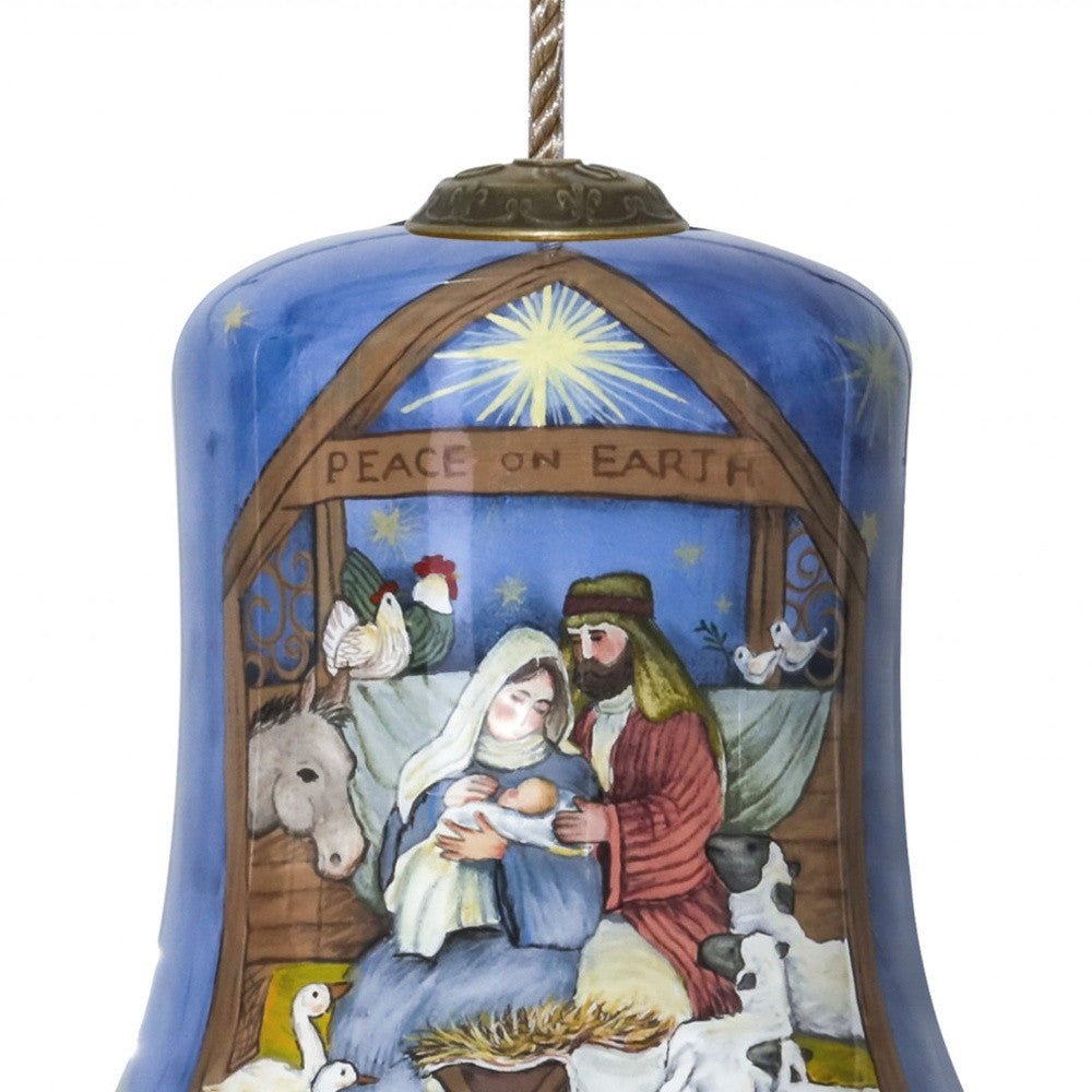 Holy Family Bethlehem Hand Painted Mouth Blown Glass Ornament - Tuesday Morning-Christmas Ornaments